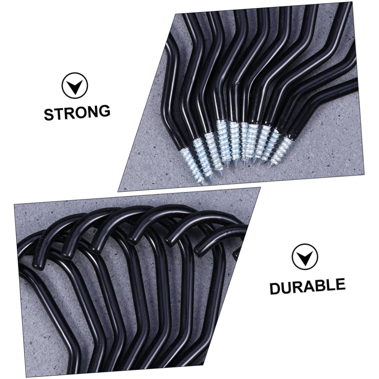KITANDOVE 10 Pack Heavy Duty Bike Hooks - Wall Mount Bike Storage Rack, Steel Screw-in Hooks for Garage, Shed & Home Organization - Perfect for Hanging Bicycles, Helmets & Gear