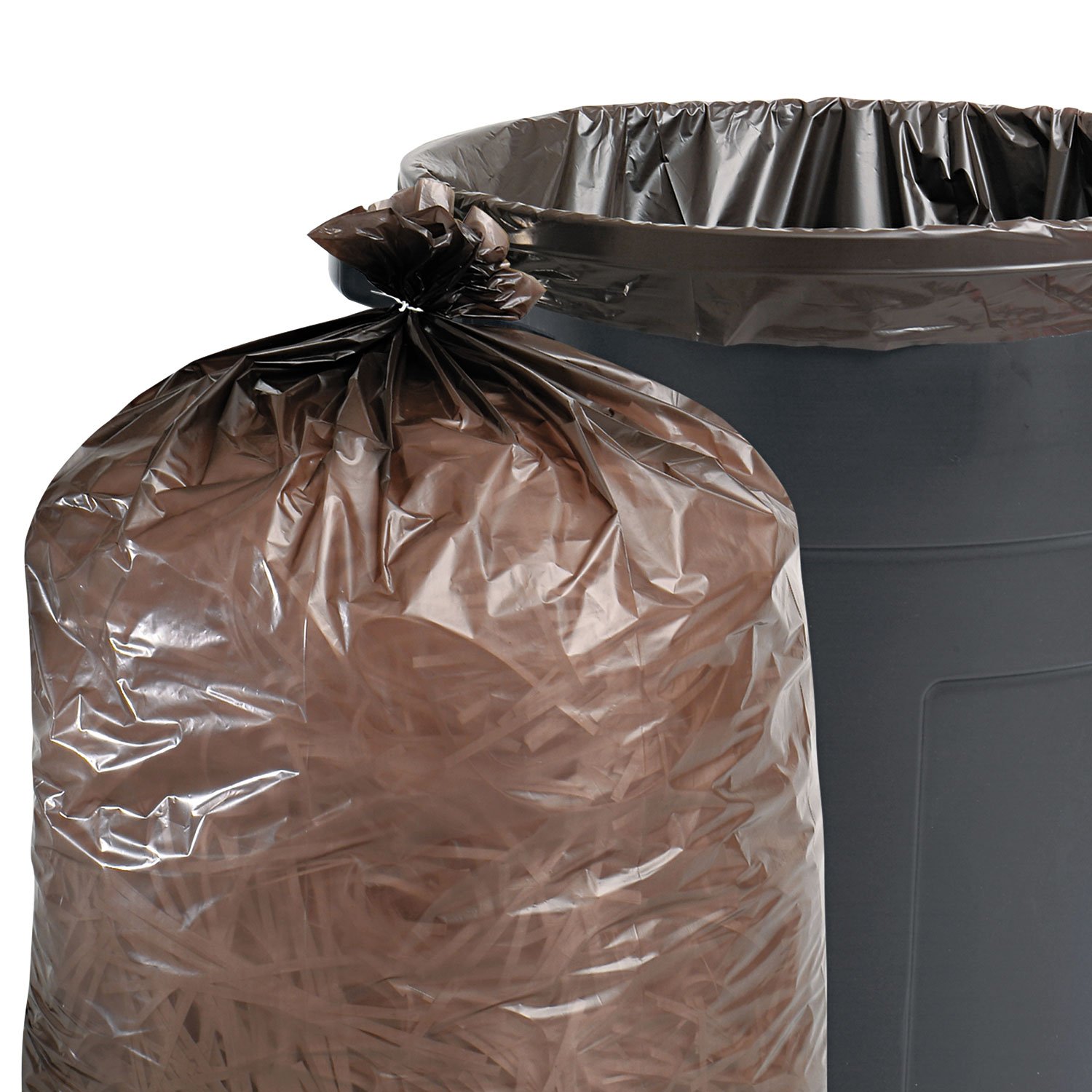 Eco-Friendly 7-10 Gallon 100% Recycled Plastic Trash Bags - 1 Mil Thick, 24