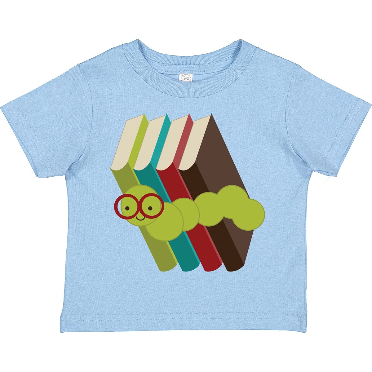 Inktastic Bookworm Books Reading Toddler T-Shirt - Cute Reading-Themed Kids Tee for Book Lovers - Perfect for Library Visits, Storytime & School Events