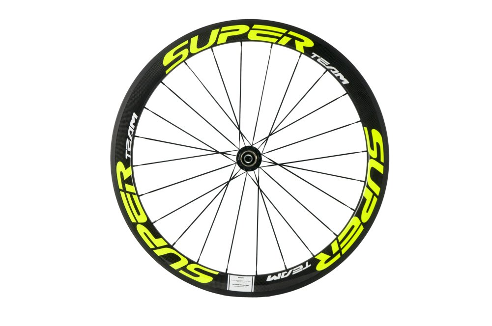 Superteam Carbon Fiber Road Bike Wheelset 700C Clincher - 50mm Deep 23mm Wide Matte Finish | Lightweight Aero Racing Wheels for Road Cycling & Triathlon Training