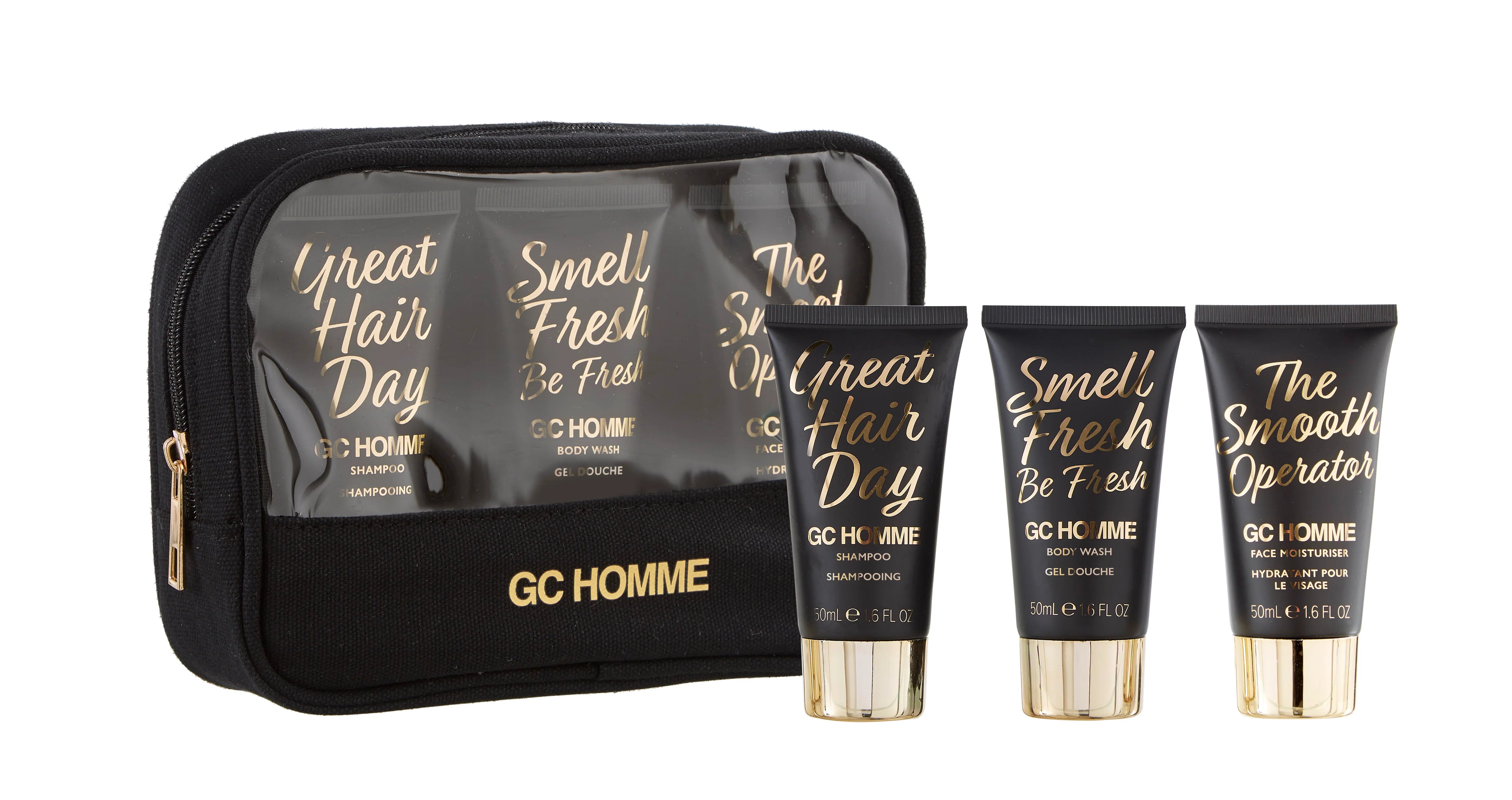 Grace Cole Homme Energise Gift Set for Men - Luxury Cologne, Body Wash & Deodorant - Perfect for Gifts, Travel & Daily Use