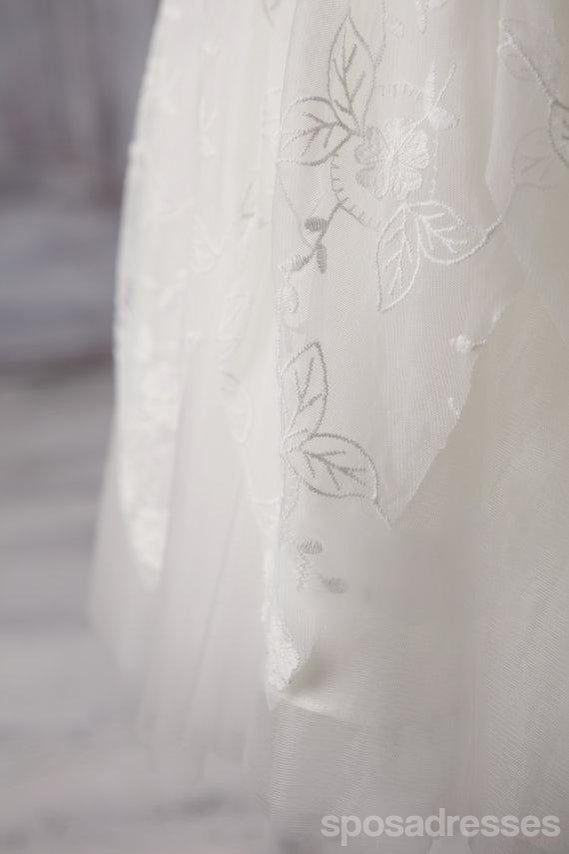 Ivory Flower Girl Dress with Lace & Tulle, V-Back Cap Sleeve Formal Gown for Toddler Girls - Perfect for Weddings, Baptisms & Special Occasions (Style FG054)