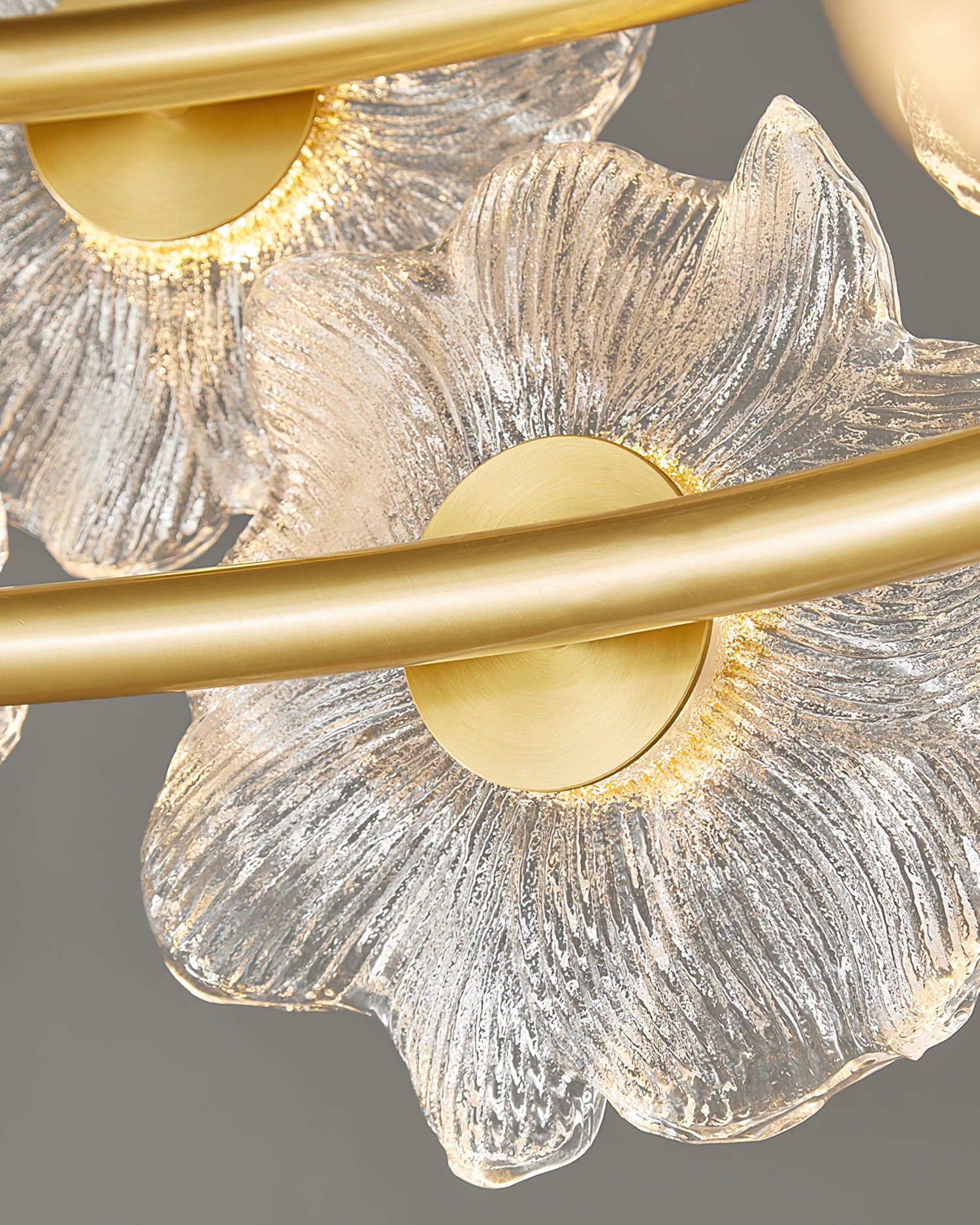 Elegant Flora Glass Chandelier - Modern Crystal Ceiling Light Fixture for Dining Room, Living Room & Bedroom Decor