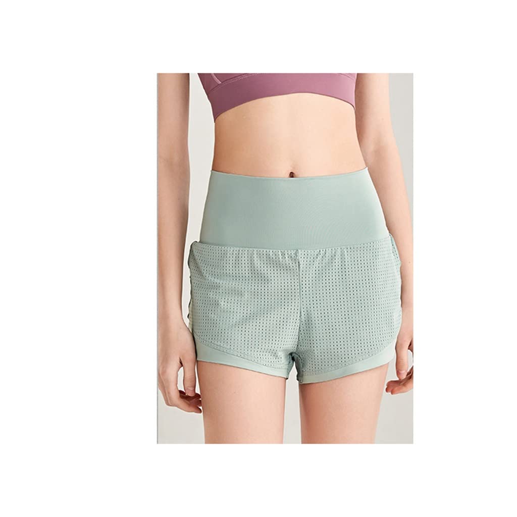 Women's High Waist Running Shorts - Breathable Quick Dry Fitness Shorts for Training & Sports | Comfortable Casual Workout Shorts (Color: Blue, Size: Large) - Perfect for Gym, Jogging, Yoga & Summer Outdoor Activities