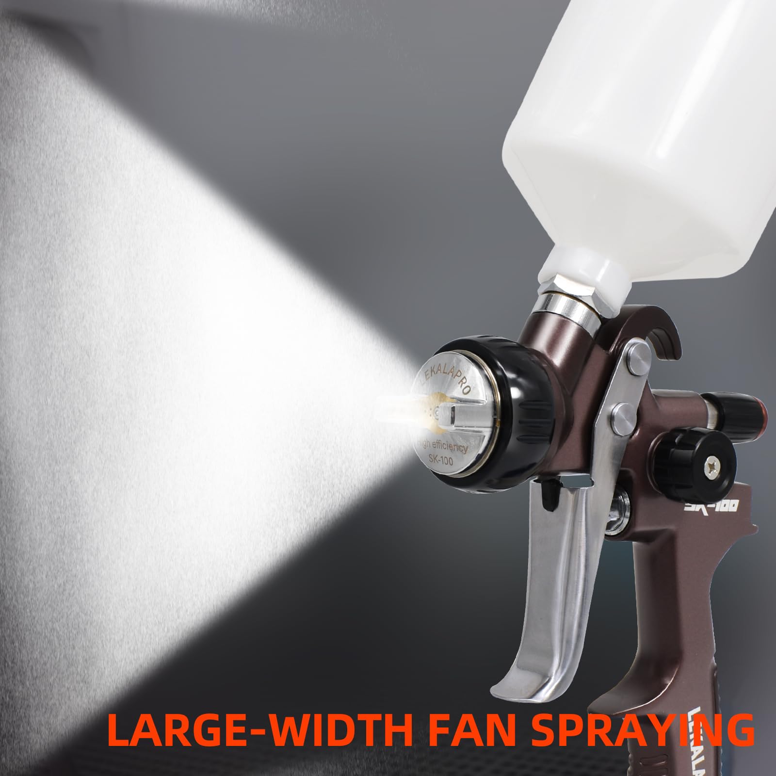 Premium SK100 HVLP Spray Gun 1.3mm Nozzle - Professional Automotive Paint Sprayer for Cars, Furniture, Varnish & Top Coat - Ideal for Auto Body Repair, DIY Projects & Professional Finishing