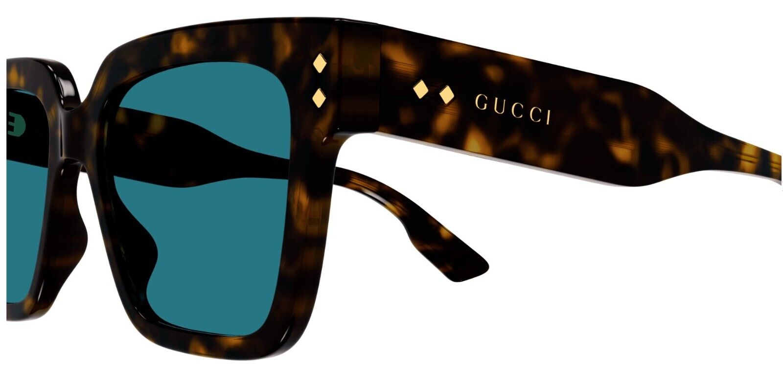 Gucci GG1084S 002 Havana/Light Blue Square Men's Sunglasses - Polarized UV Protection, Luxury Fashion Accessory for Driving, Beach & Outdoor Activities