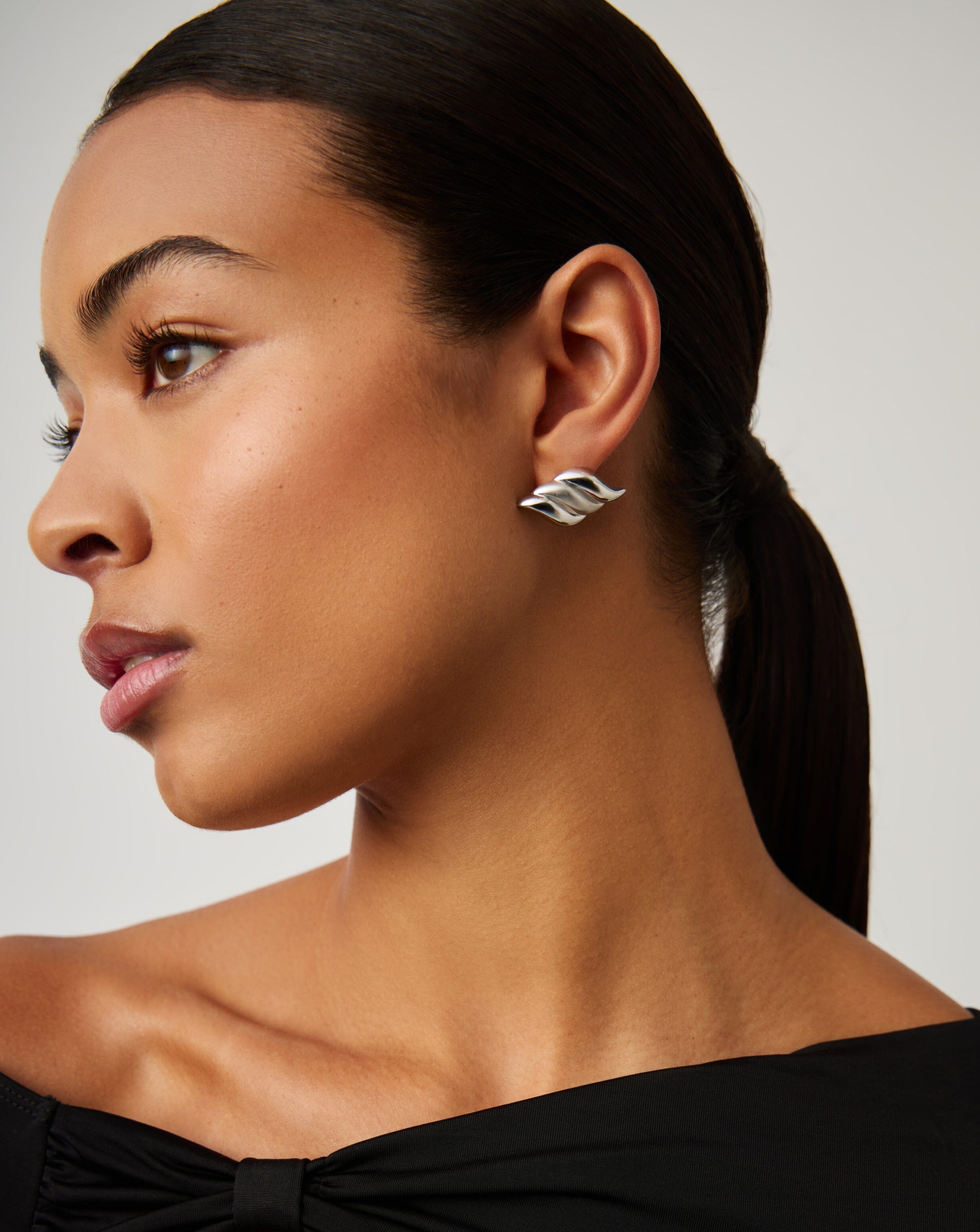 Savi Signature Oversized Stud Earrings for Women - 925 Sterling Silver Hypoallergenic Fashion Jewelry - Perfect for Parties, Weddings & Everyday Wear