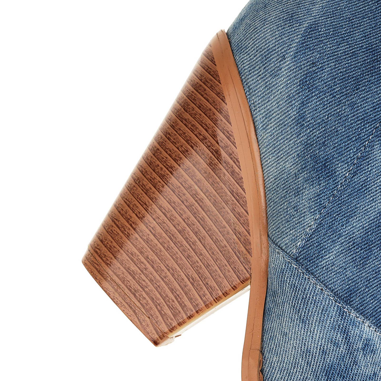 Women's Knee High Denim Boots - Pointed Toe Chunky Heel Slip On Boots for Fall | Comfortable Casual Square High Heel Shoes for Women | Perfect for Office, Dating & Night Out