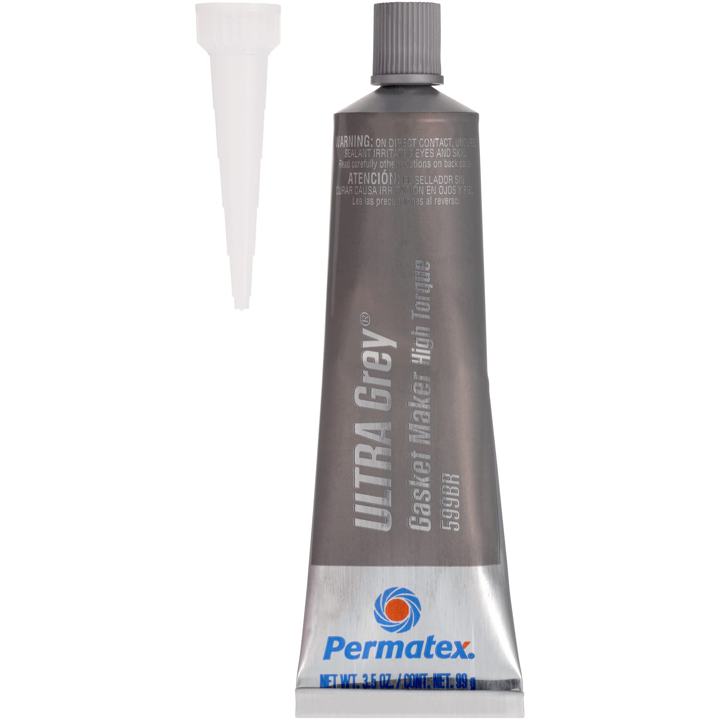 Permatex 22074-6PK Ultra Grey High-Torque RTV Silicone Gasket Maker - 0.5 oz (6 Pack) - High Strength Sealant for Automotive, Marine & Industrial Applications - Perfect for Engine Gaskets, Transmission Seals & Heavy-Duty Equipment