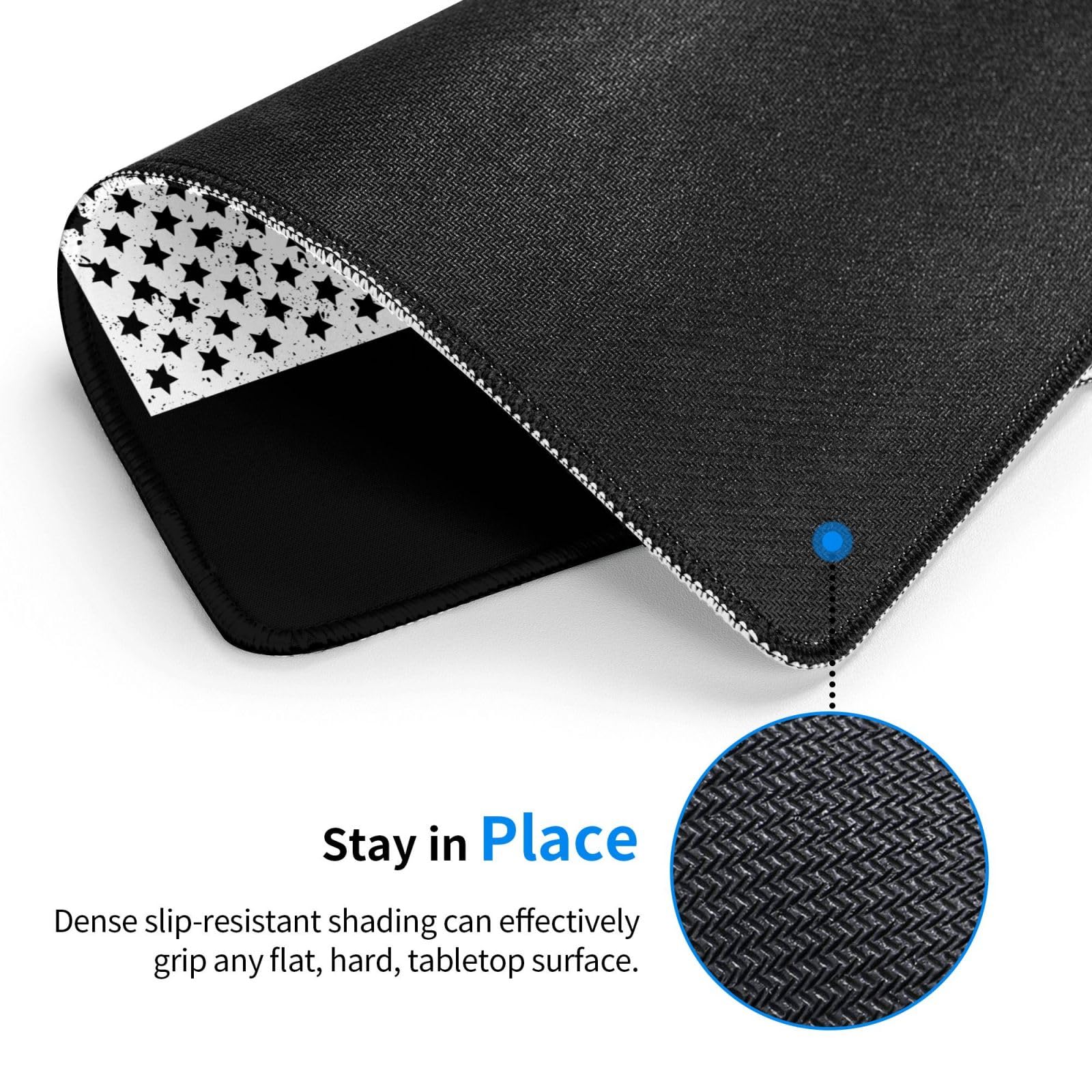 SIYTUAU American Flag Hunting Mouse Pad - Waterproof, Non-Slip Rubber Gaming Mouse Pad 10x12 Inch for Laptop & Office - Perfect for Gamers, Graphic Designers & Home Office Use