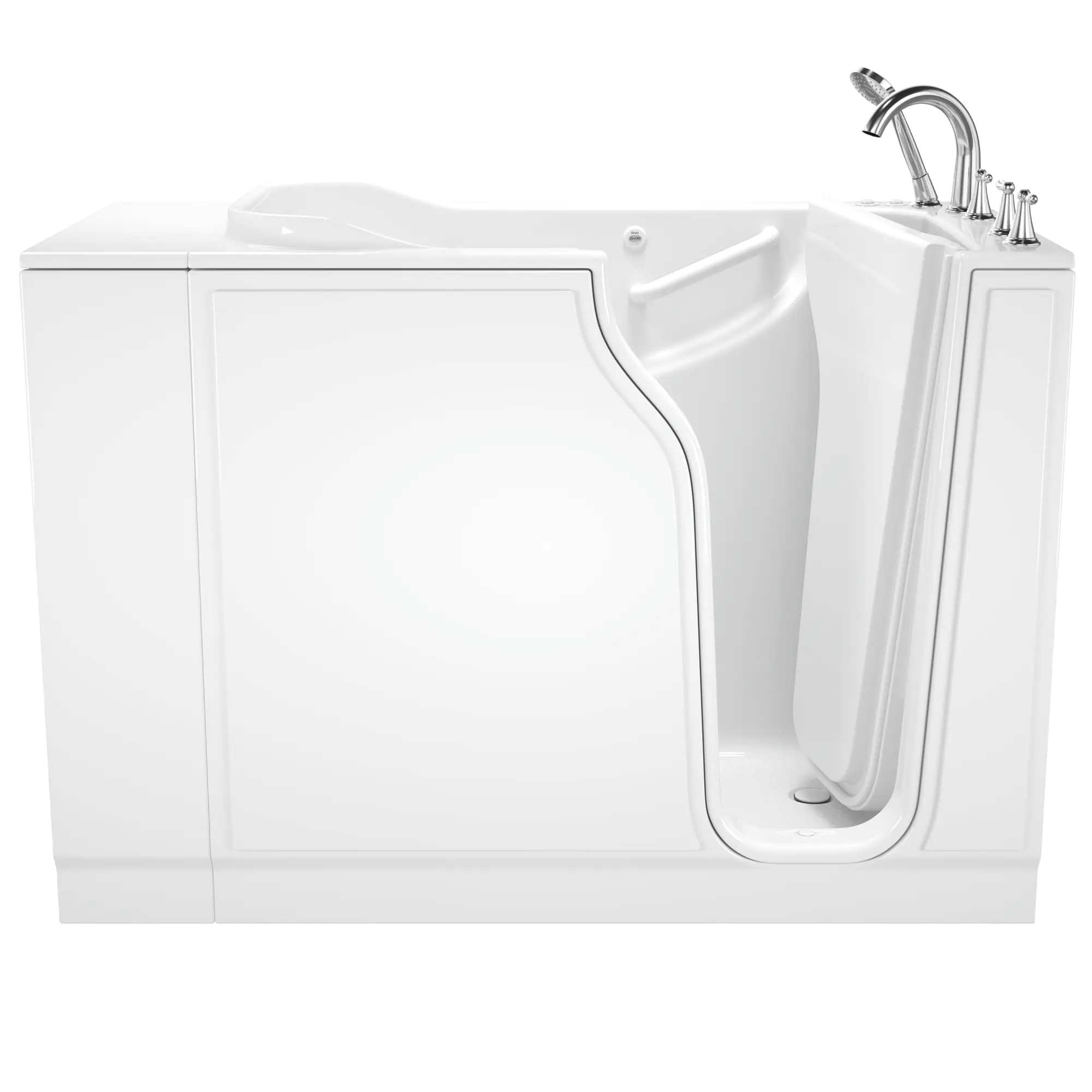 30 x 52 Inch Gelcoat Walk-in Bathtub with Air Spa & Whirlpool System - Right Hand Drain & Faucet Included - Ideal for Elderly & Mobility Needs, Perfect for Home Bathroom Safety & Relaxation