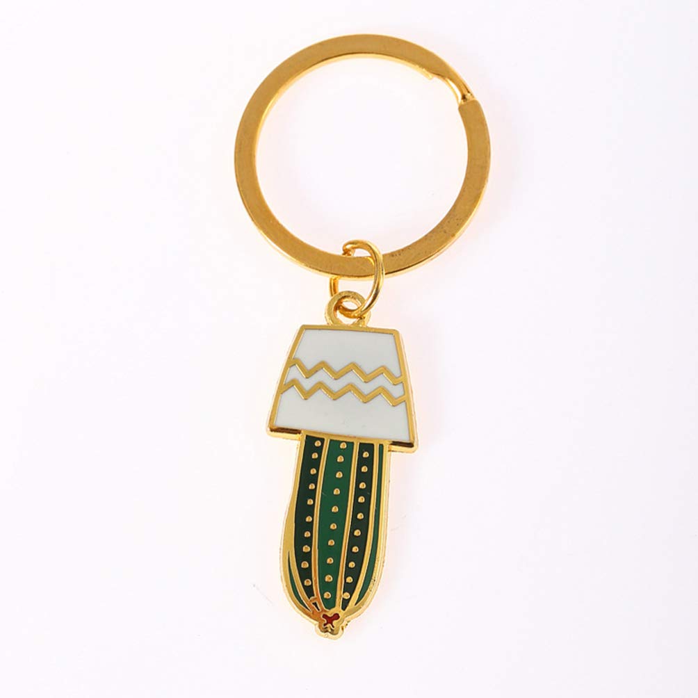 3Pcs Adorable Succulent Cactus Keychain Set - Cute Plant-Themed Alloy Pendant Key Rings for Girls, Women, Teens - Perfect for Backpacks, School Bags, Purse Accessories & Gift Giving