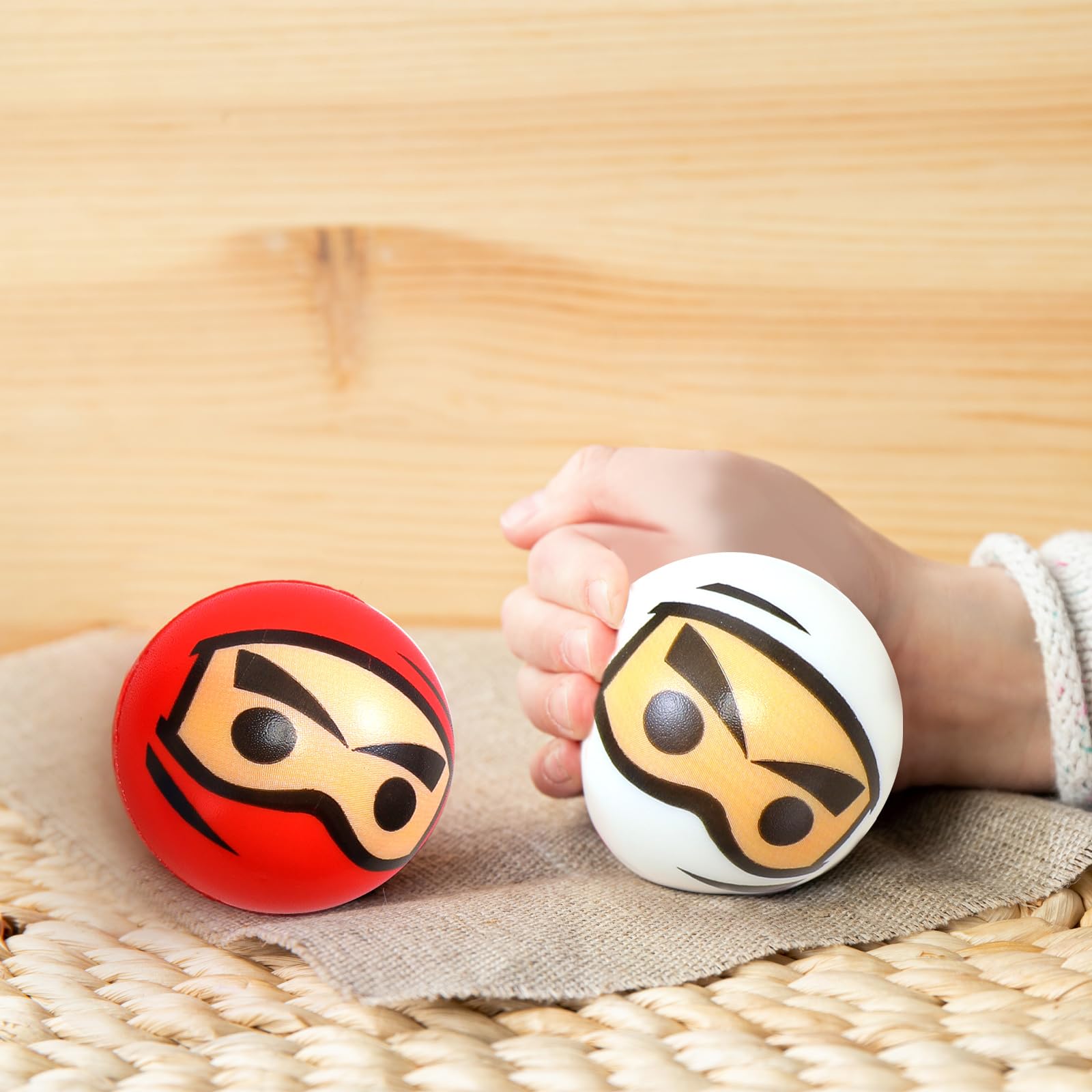 Liliful 20 Pcs Ninja Stress Balls - Slow Rising Foam Finger Toys for Stress Relief, Party Favors, Birthday Gifts - Perfect for Ninja Themed Parties, Office Desk Toys, and Kids' Sensory Play