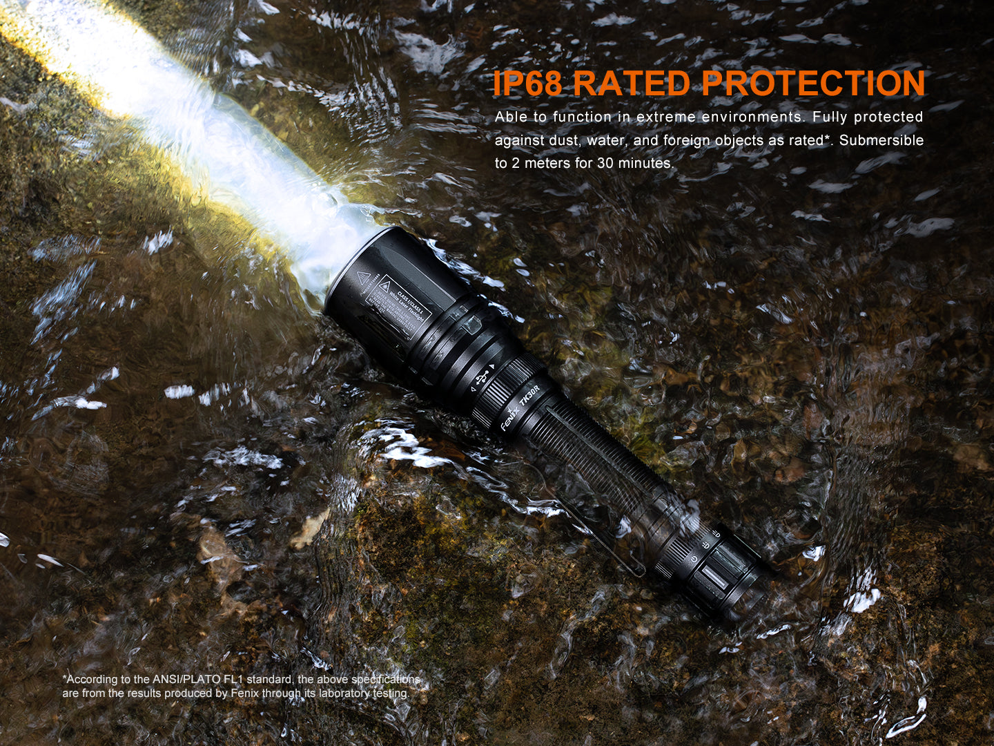 Fenix TK30R Tactical Flashlight with White Laser - 2000 Lumens, USB Rechargeable, IP68 Waterproof - Perfect for Hunting, Camping & Emergency Situations