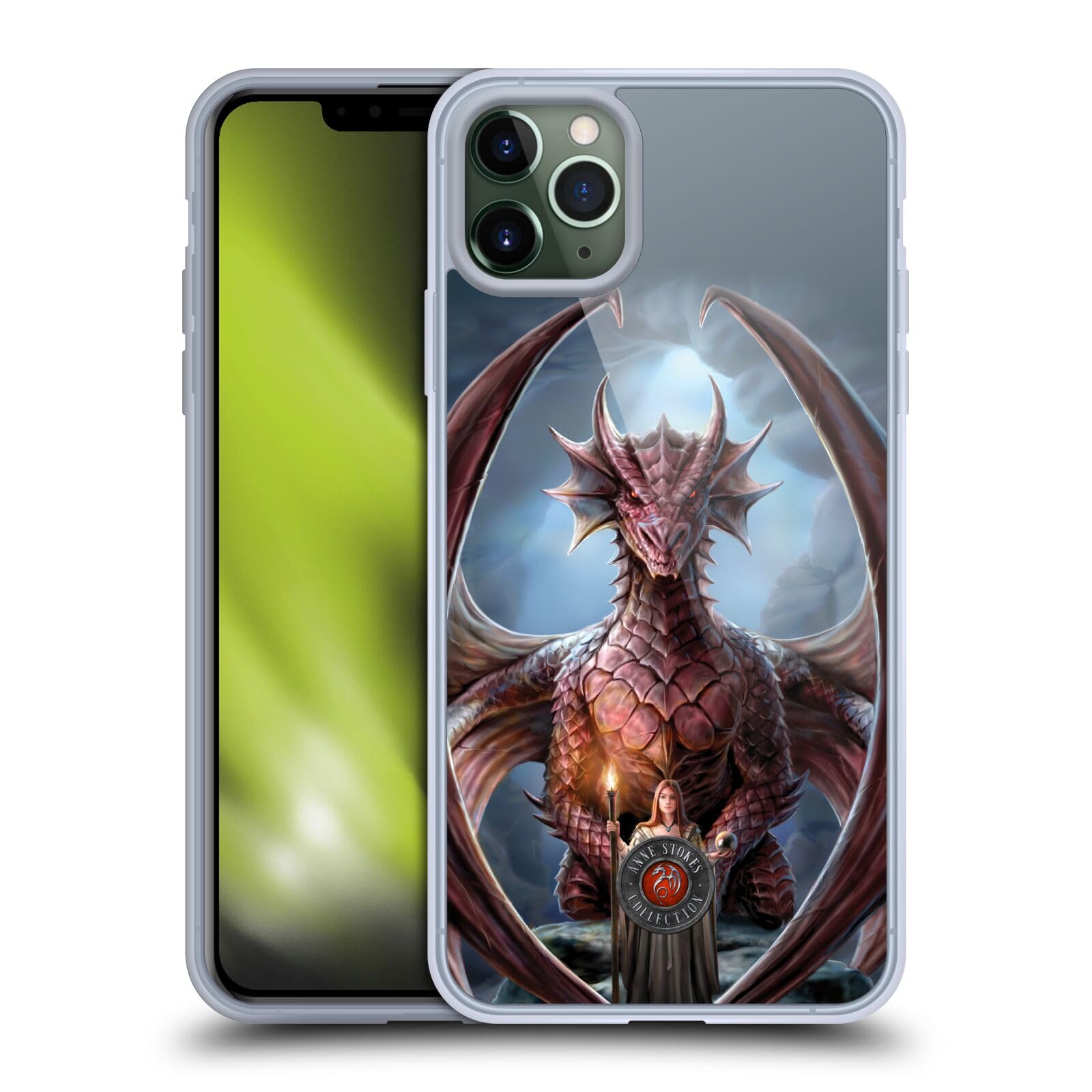 Officially Licensed Anne Stokes Guardian Dragon Friendship Soft Gel Case for Apple iPhone 11 Pro Max - Protective Phone Cover with Unique Artwork, Perfect for Fantasy Lovers & Gift Giving Occasions