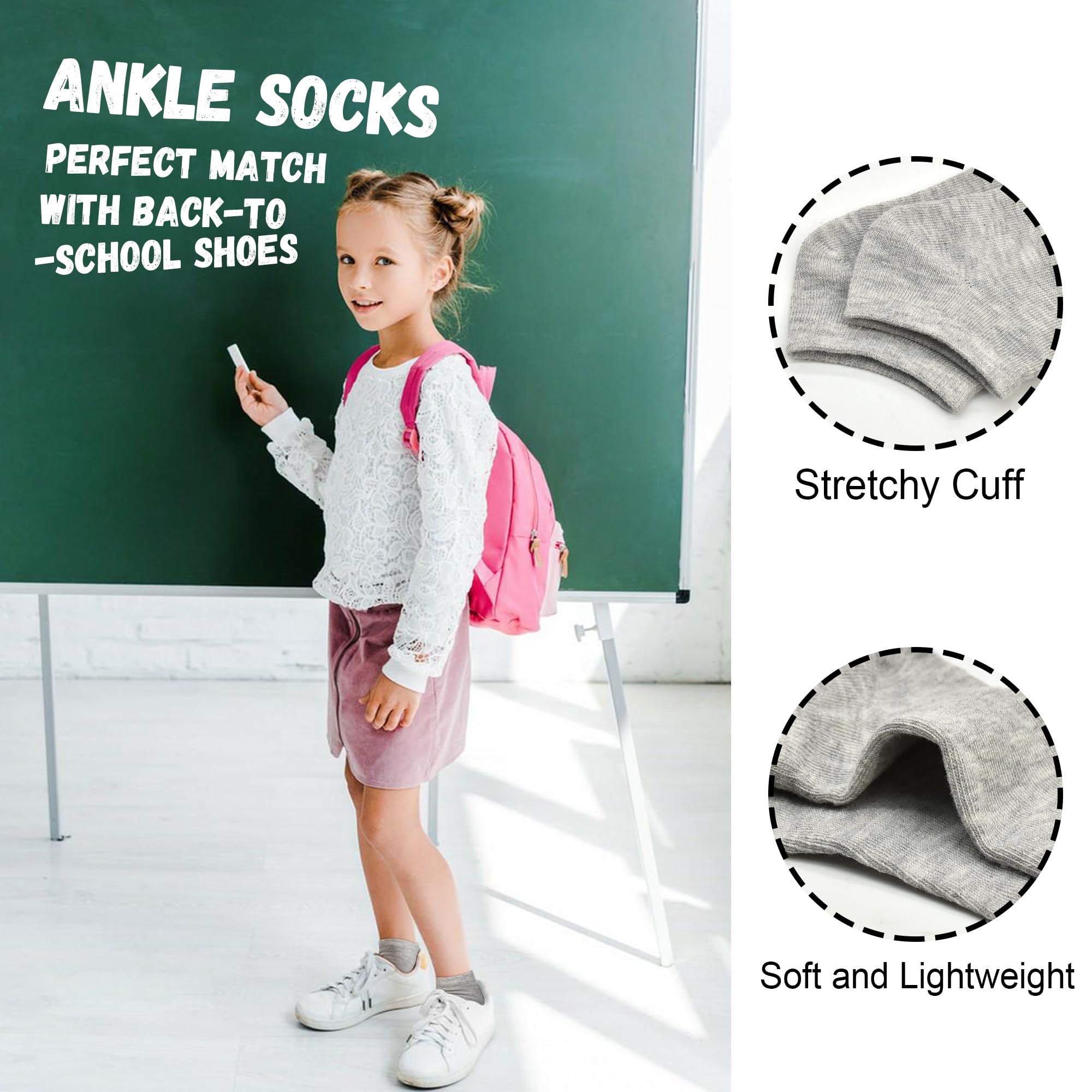 30 Pairs Low Cut Toddler Socks for Boys & Girls 1-14 Years | No Show Ankle Socks Set for Kids & Baby | Perfect for School, Play & Everyday Wear