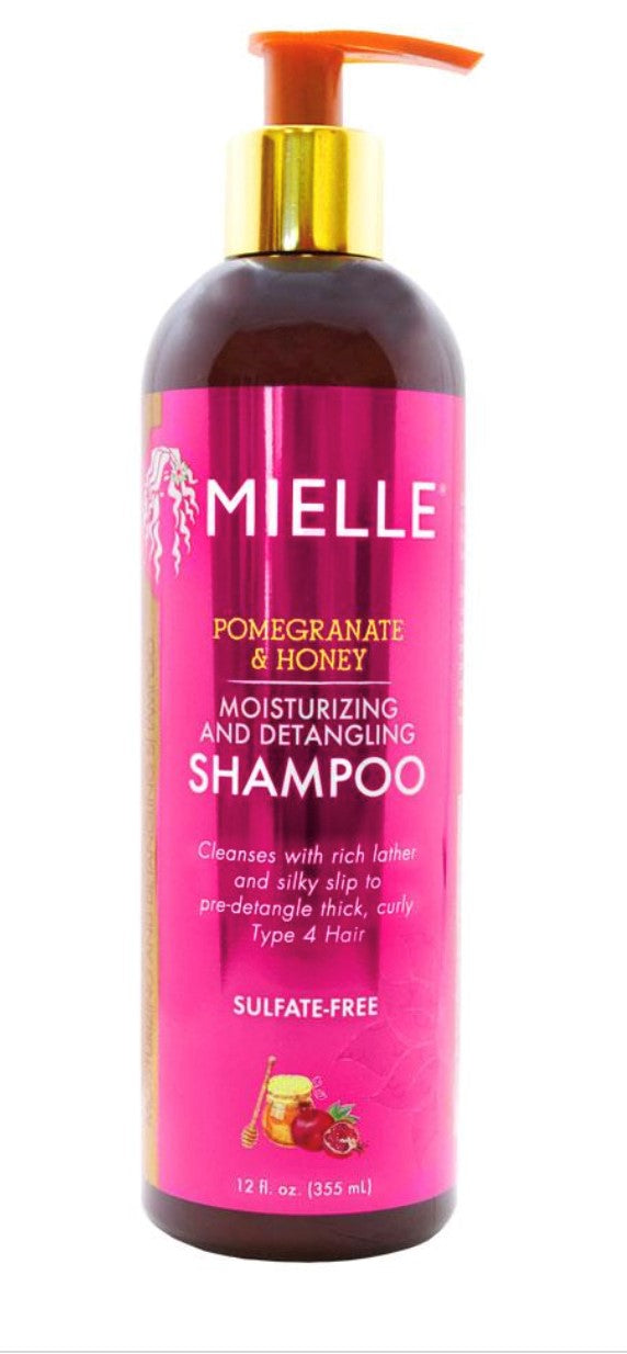 Mielle Pomegranate & Honey Moisturizing & Detangling Shampoo for Curly & Dry Hair - 12 fl oz - Sulfate-Free, Nourishing Hair Care - Perfect for Daily Use & Salon-Quality Results