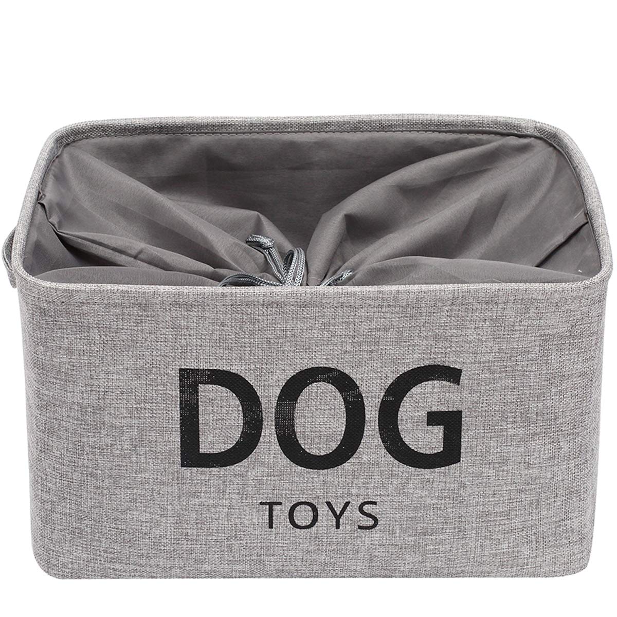 Durable Canvas Dog Toy Storage Basket - Organize Pet Toys, Blankets & Clothes | Perfect for Living Room, Bedroom & Pet Play Areas