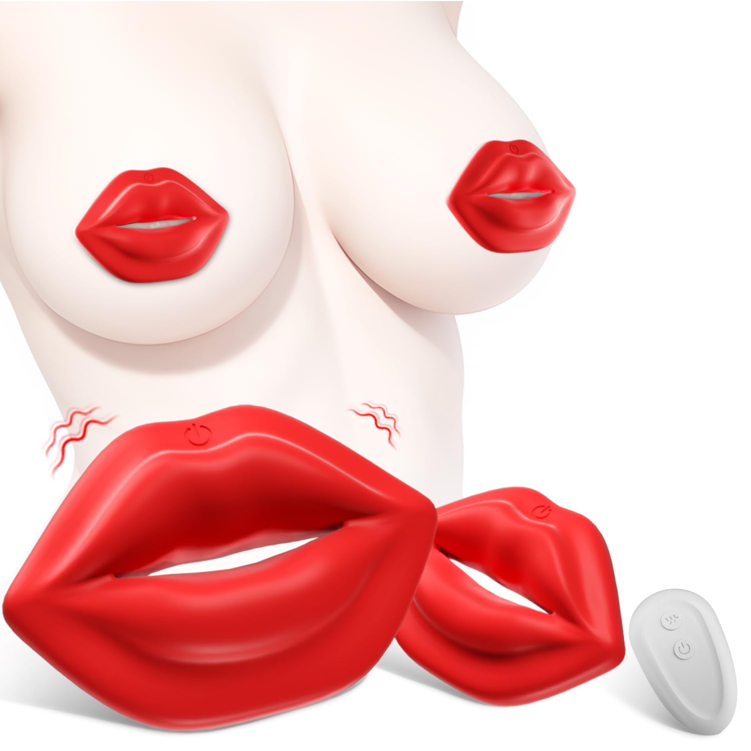 Sovokn BDSM Vibrating Nipple Clamps - 1 Pair Remote Control Nipple Toys with 9 Vibration Modes, Invisible Sex Toy for Women & Couples, Clit & Anal Stimulation - Perfect for Sensual Play, Spicing Up Relationships & Adult Games