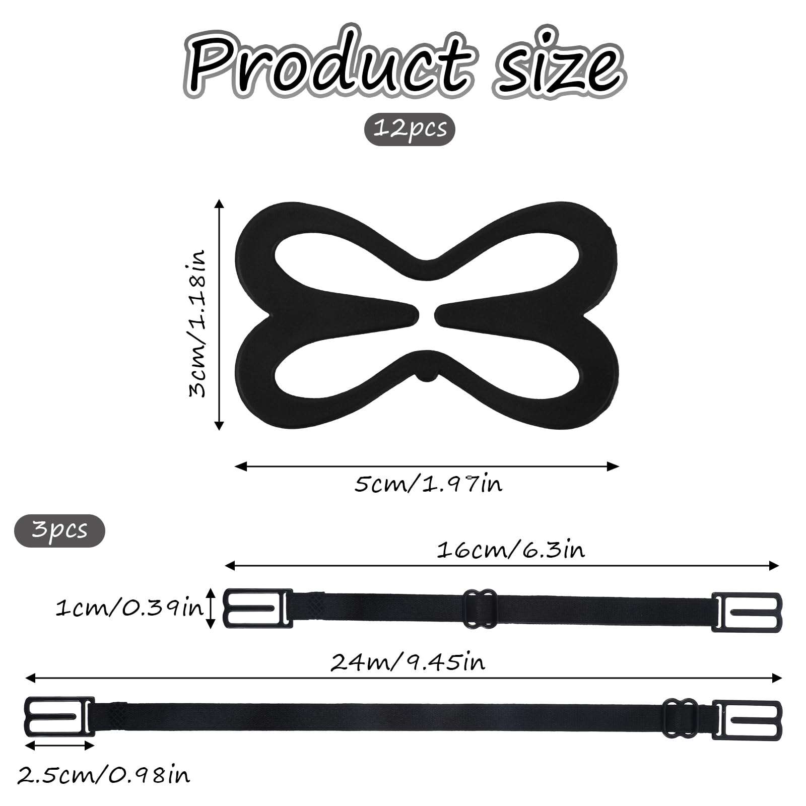 15 Pcs Bra Strap Clips for Women - Racerback Converters, Anti-Slip Elastic Bra Strap Holders to Hide Shoulder Straps | Perfect for Tank Tops, Dresses & Backless Outfits