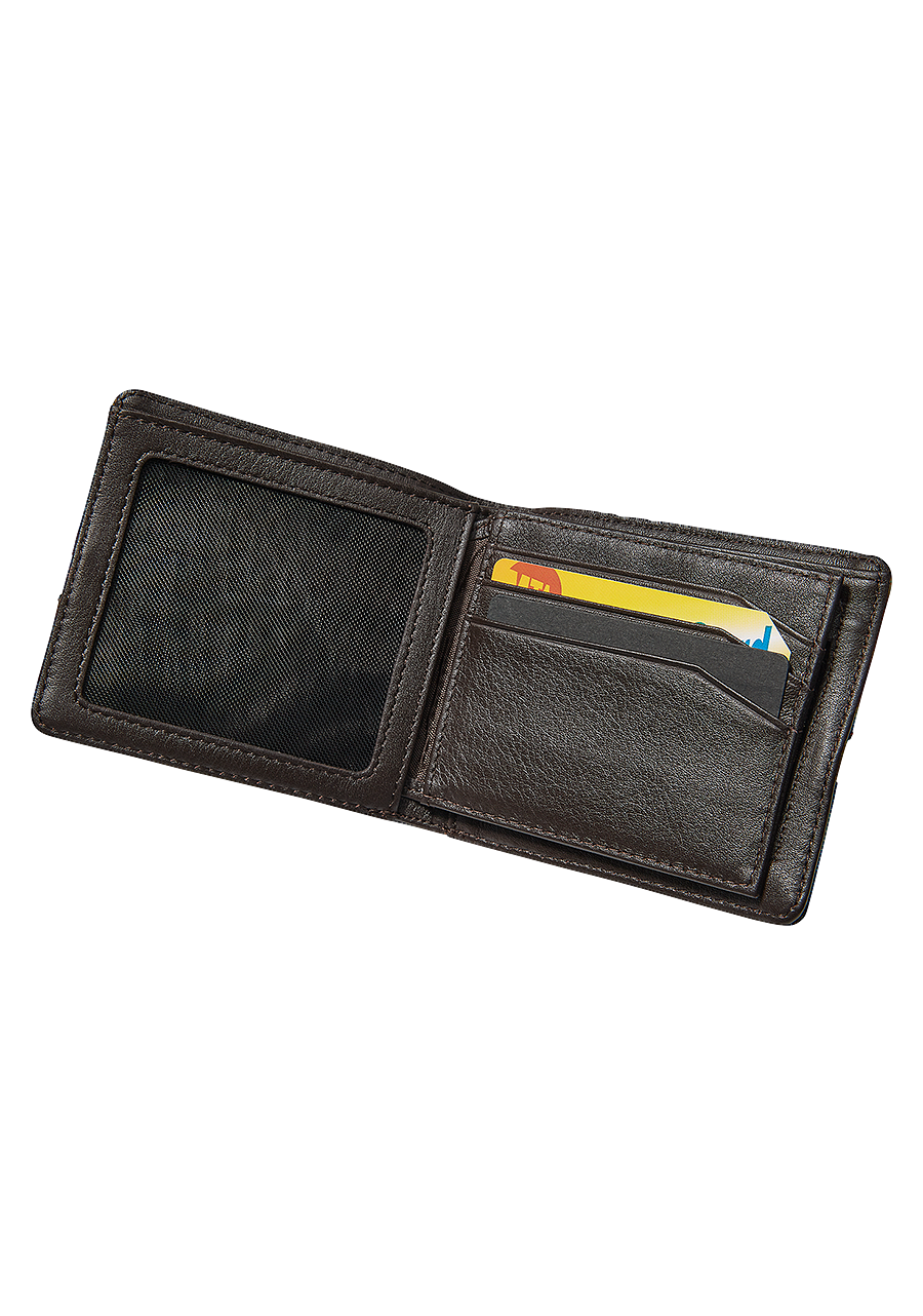 Premium Spire II Bi-Fold Leather Wallet for Men - Genuine Brown RFID Blocking Wallet - Perfect for Everyday Use, Travel & Business