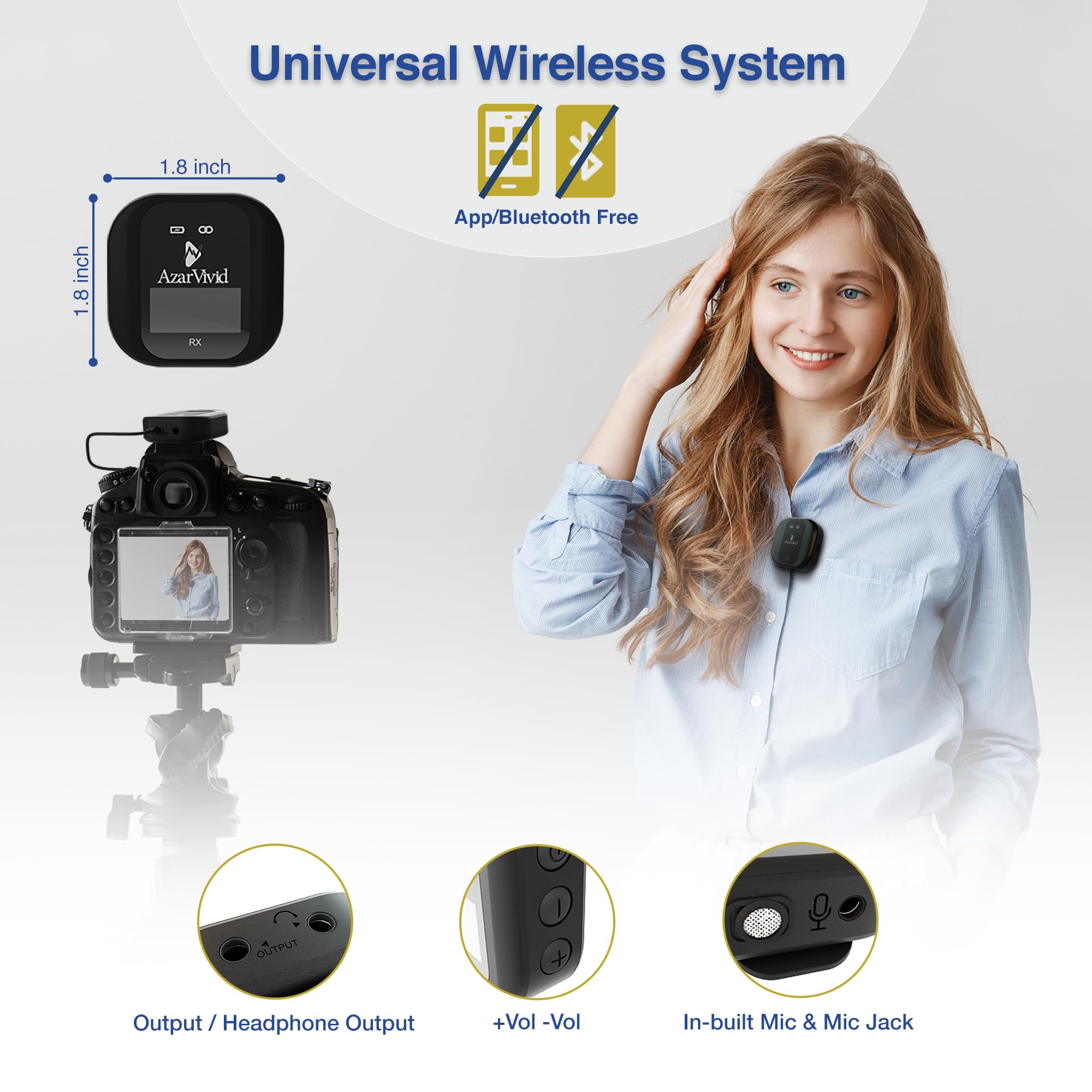 Wireless Dual Lavalier Microphone Set for Vlogging, Streaming, Podcasting - Compatible with iPhone, Android, DSLR & Laptop - Perfect for YouTube Creators, TikTok Videos & Online Teaching