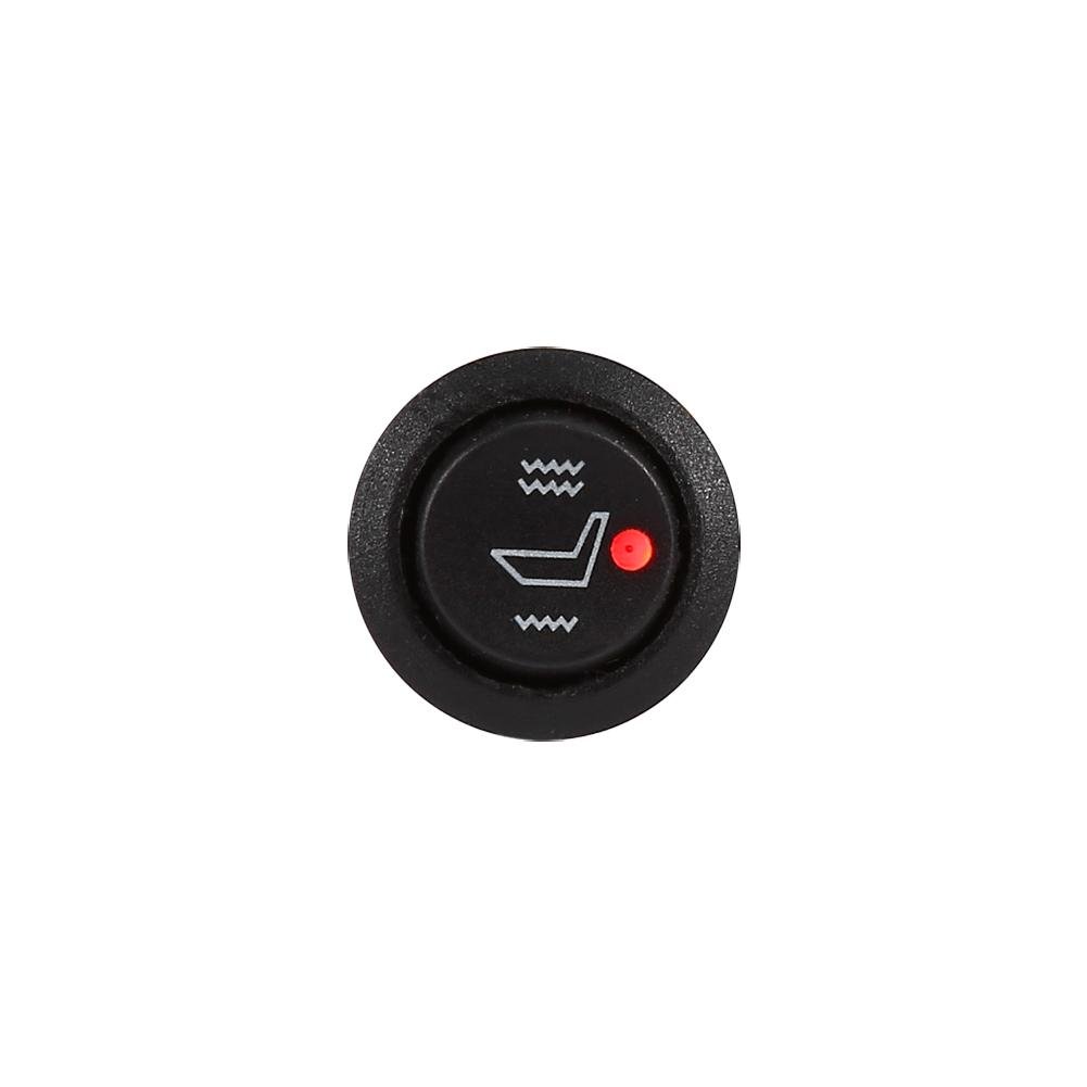 Universal 12V 3-Pin Car Seat Heater Switch - Round High/Low/Off Control for Heated Seats | Perfect for Winter Driving & Vehicle Comfort Upgrades