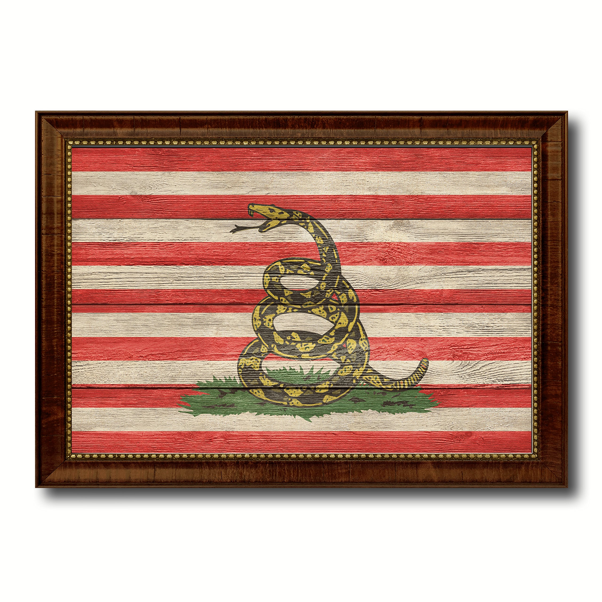 Revolution Split Up New Sprint Military Flag Texture Canvas Print - Brown Framed Wall Art for Home Decor, 21x30 Inches - Perfect for Living Room, Bedroom & Office Decorations | Unique Gift Idea for Veterans & Patriotic Americans