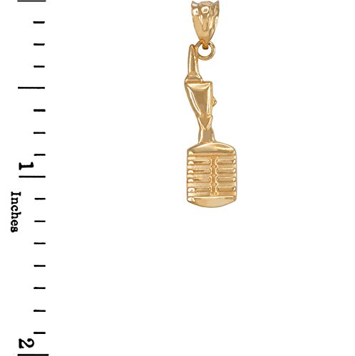 14K Yellow Gold Microphone Charm Necklace - Dainty Music Lover Jewelry Gift for Singers & Musicians - Perfect for Concerts, Performances & Music-Themed Parties
