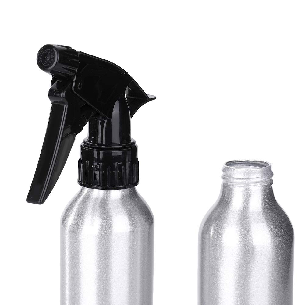 2 Pack 250ml Empty Aluminum Spray Bottles with Reliable Sprayer - Refillable Atomizer Mist Perfume Bottle for Hairdressing, Green Soap, Flowers & Water - Perfect for Salon, Gardening, DIY Beauty and Home Cleaning