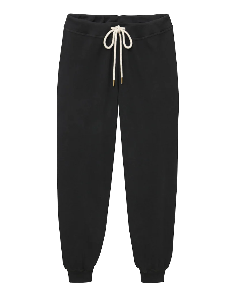 Cropped Sweatpants for Women - Solid Almost Black Color | Comfortable Lounge Pants for Yoga, Running & Casual Wear
