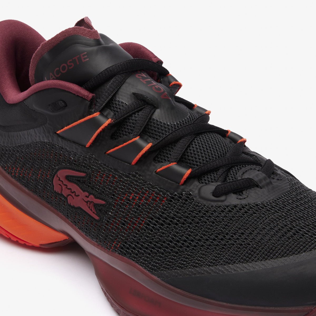 Lacoste AG LT23 Ultra Men's Tennis Shoes - Maroon/Black - Lightweight & Durable Court Shoes for Tennis, Casual Wear & Gym Training