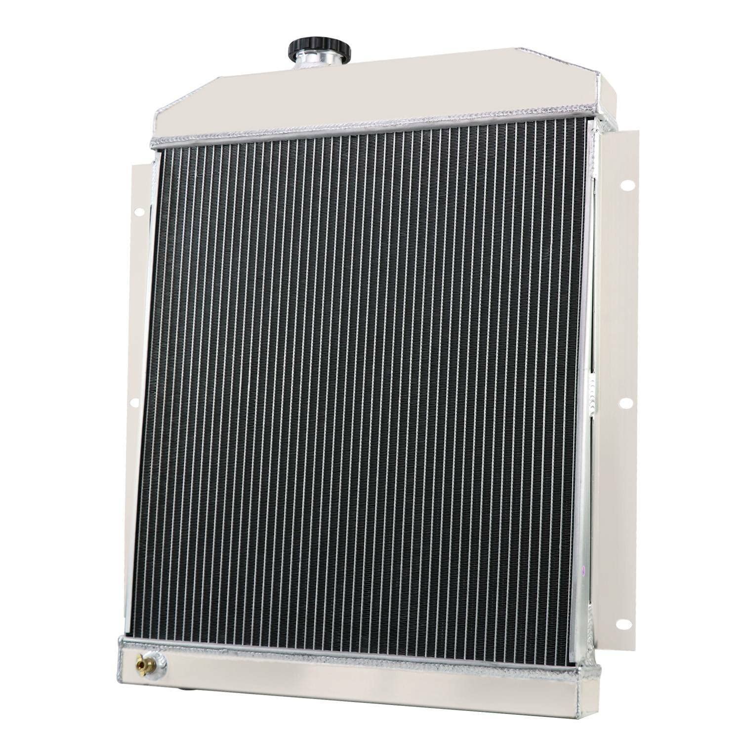 Alloyworks 3-Row Aluminum Radiator with Fan Shroud & Relay Kit for 1947-1954 Chevy Truck 3100/3600/3800/3900 Pickup - High Performance Cooling System for Classic Car Restoration & Hot Rod Builds