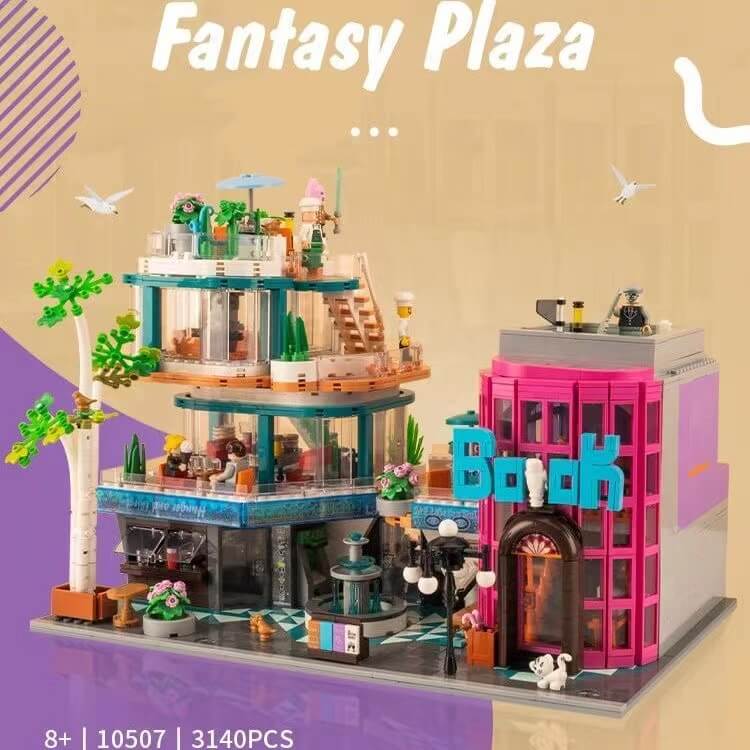 KBOX 10507 Fantasy Plaza Building Blocks Set - Creative Construction Toy for Kids & Adults | Perfect for Birthday Gifts, Home Decoration & STEM Learning Activities