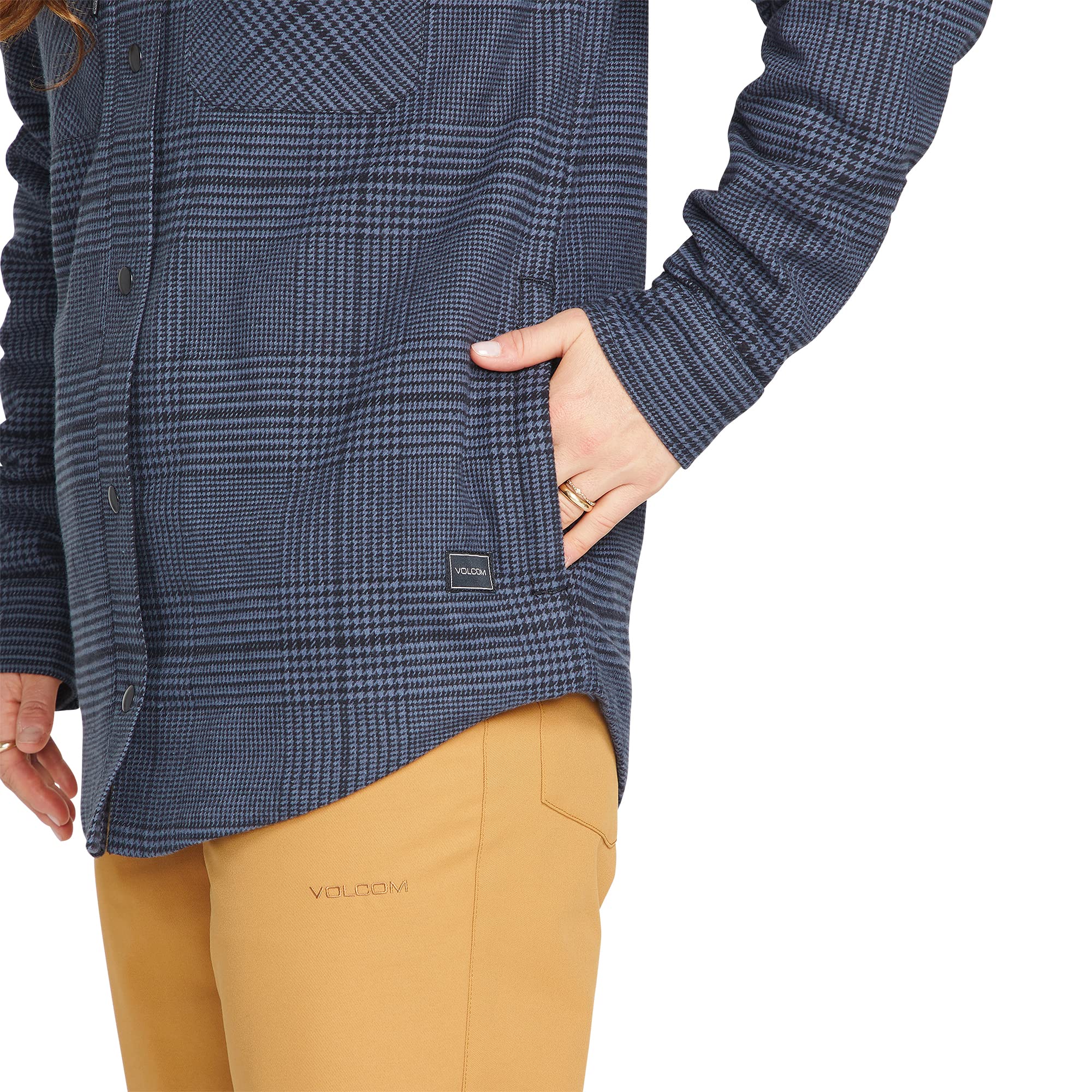 Volcom Women's Flannel Snowboard Ski Jacket - Winter Hooded Shirt for Snowboarding, Skiing & Outdoor Activities | Warm & Stylish Cold Weather Apparel