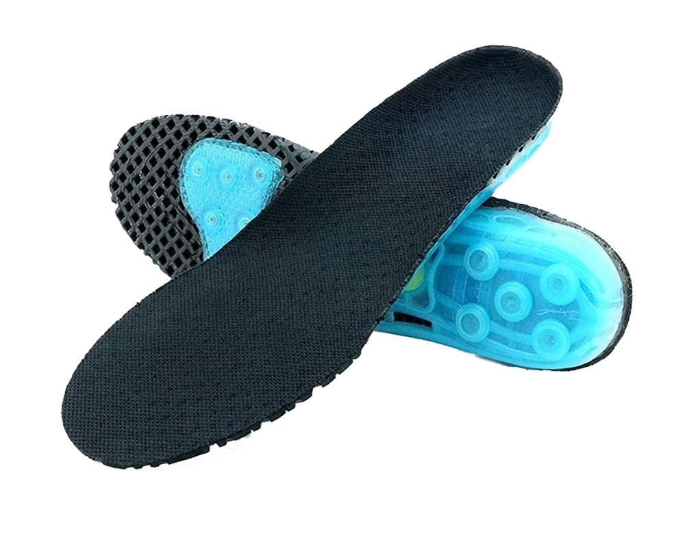 Orthotic Arch Support Insoles for Flat Feet - Silicone Gel Shoe Inserts for Men & Women (Size 41-46) - Shock Absorbing Orthopedic Insoles for Running, Walking & Standing All Day