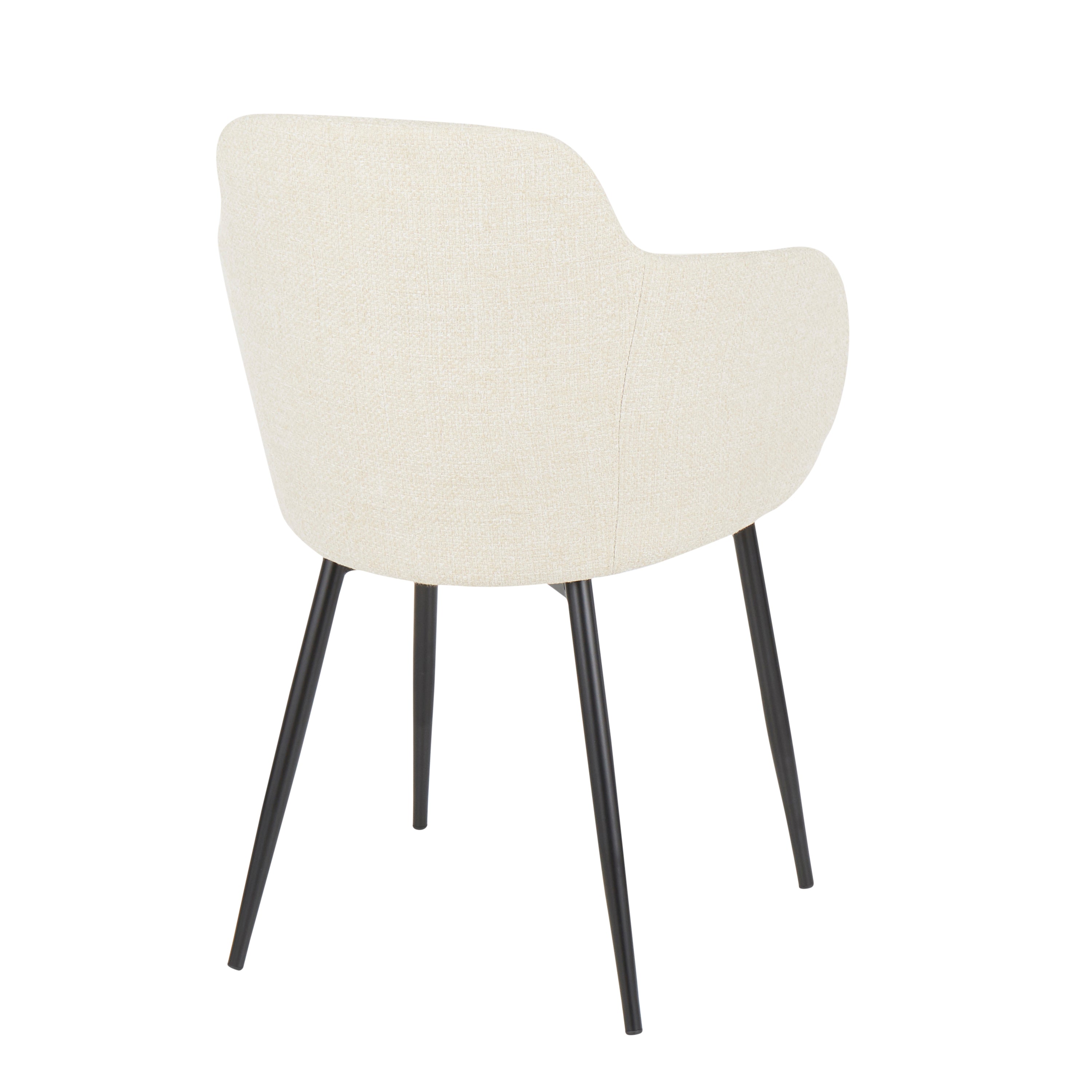 LumiSource Black Metal & Cream Noise Fabric Industrial Chair - Durable Office & Home Furniture for Modern Workspaces & Living Rooms