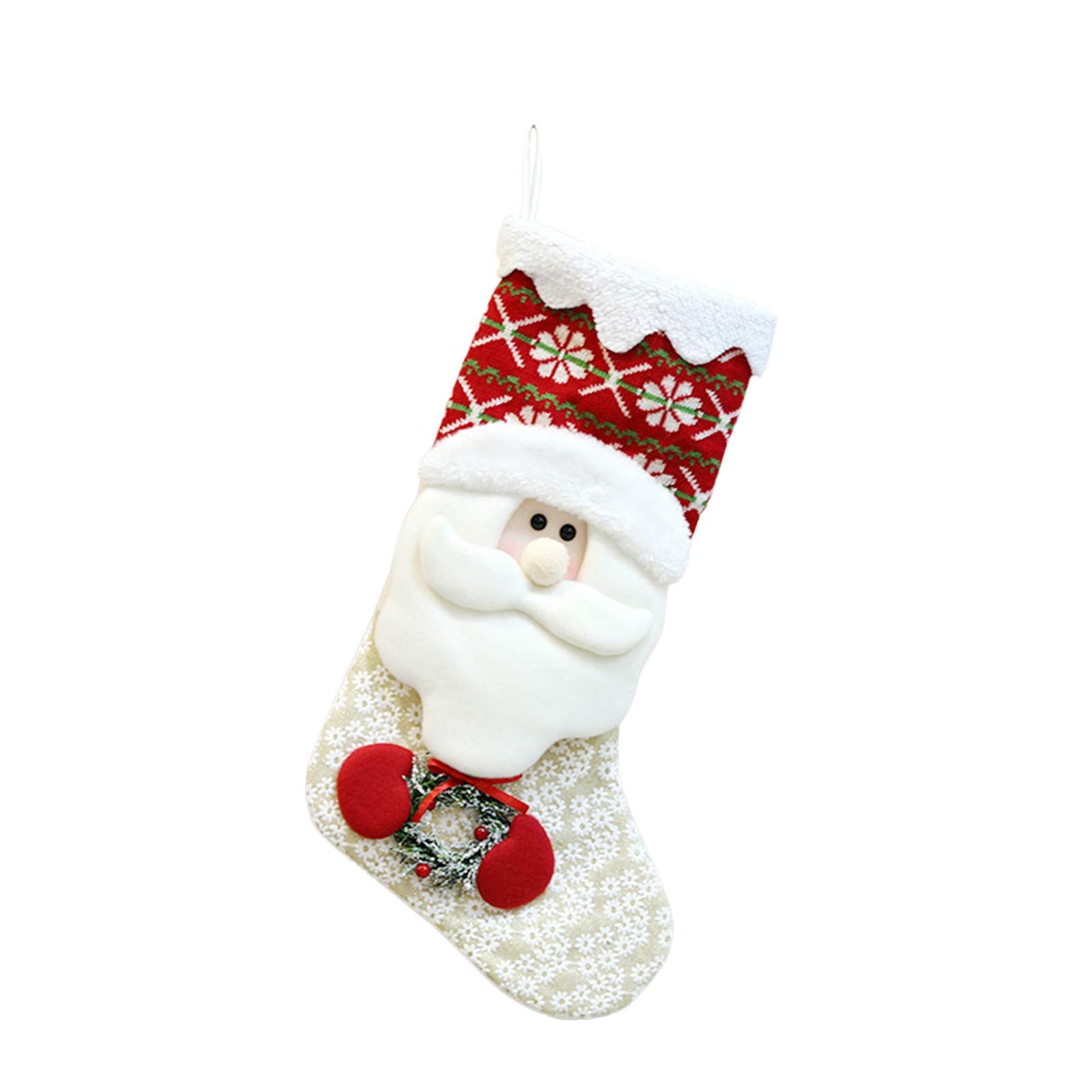 Christmas Decorations - Santa Claus & Snowman Socks with Candy Beads for Holiday Gifts | Outdoor Xmas Party Decor & Home Festive Accessories