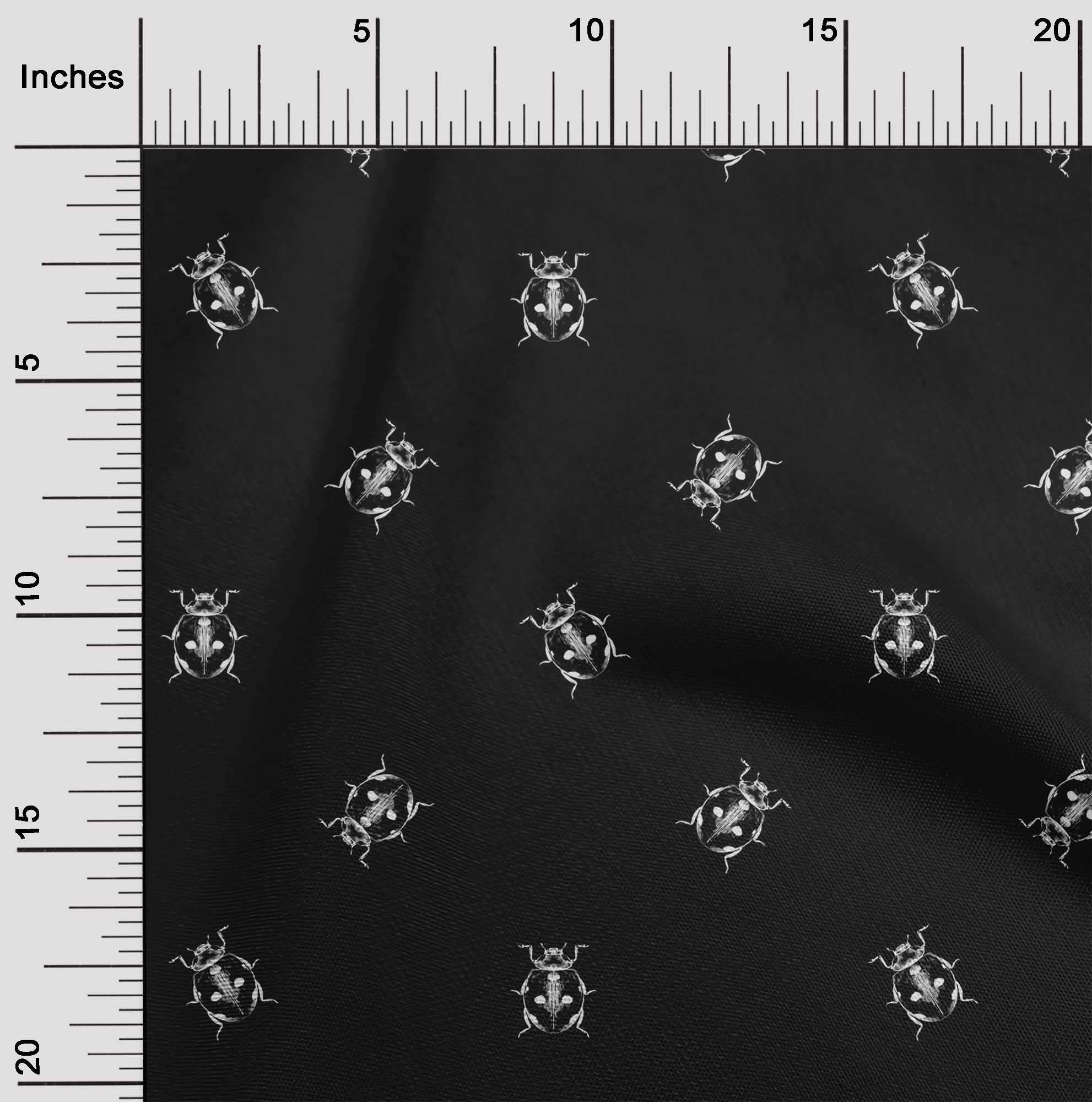 oneOone Rayon Black Fabric with Dragonfly Print - 56 Inch Wide for DIY Clothing & Sewing Supplies | Perfect for Dresses, Skirts, and Home Decor Projects