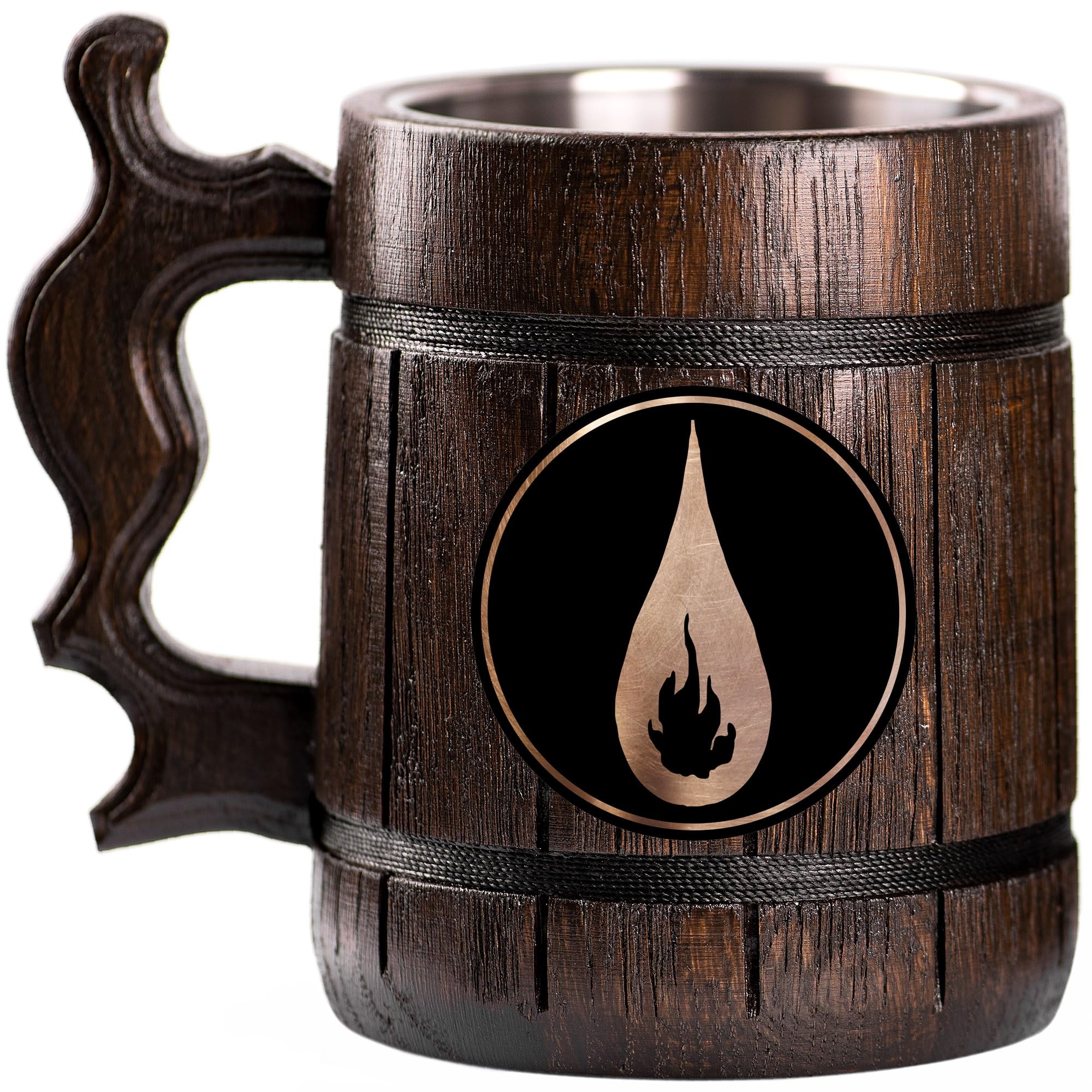 Custom DnD Sorcerer Beer Mug - Personalized Dungeons and Dragons Wooden Tankard & Stein - Unique Gamer Gift for Men, Dad, Father - Perfect for Anniversary, Birthday & Wedding - Great for Game Nights, Fantasy Parties & Collectors
