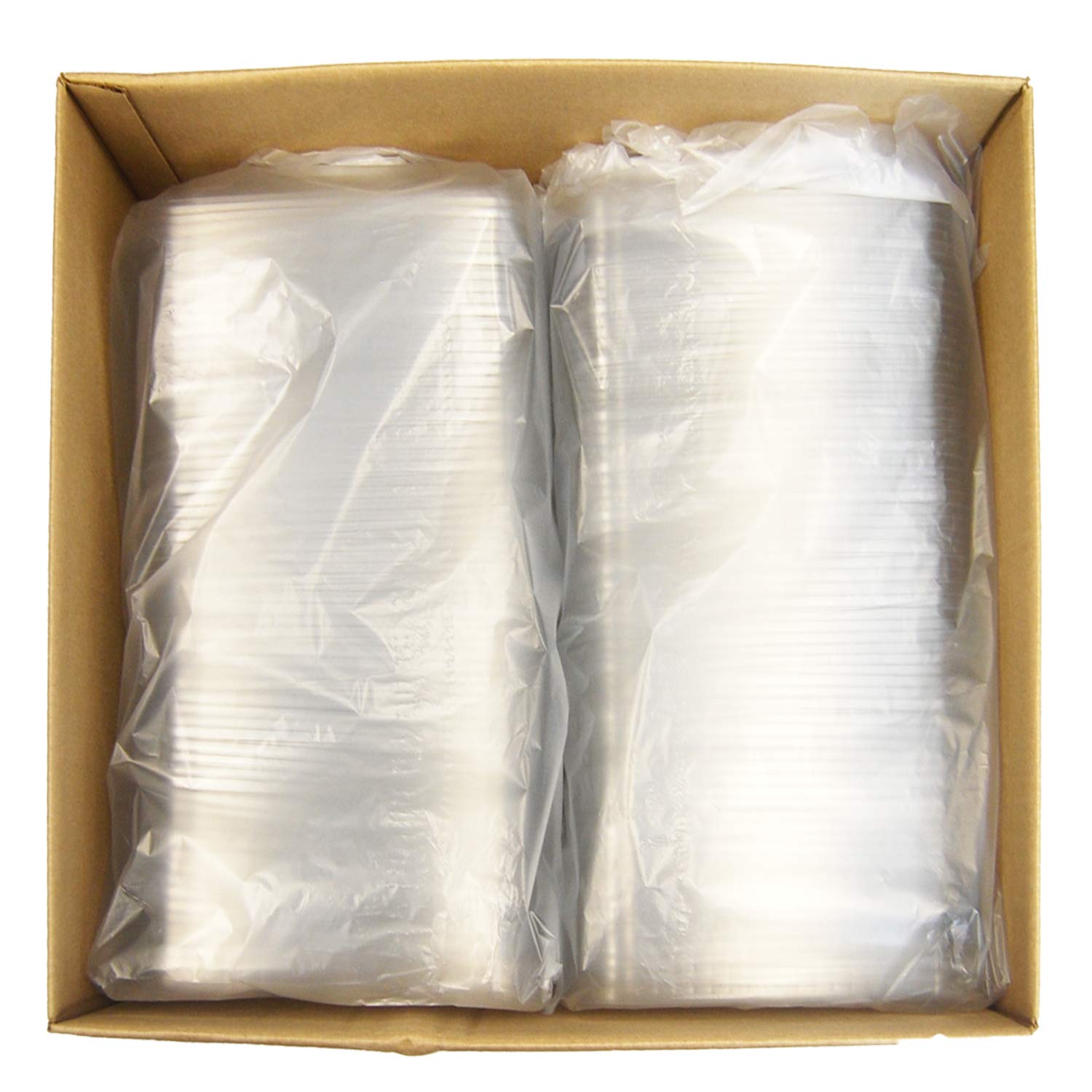 Clear Flat Lids for Rectangular Pulp Containers - 300 Pack Durable & Recyclable Plastic Food Storage Lids - Perfect for Takeout Containers, Meal Prep, and Restaurant Supplies