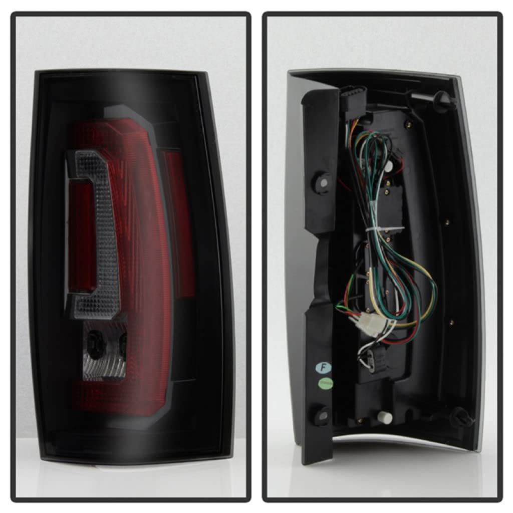 2007-2014 GMC Yukon LED Tail Lights Pair - V2 Black Smoke Style (5083425) | Enhanced Visibility & Style Upgrade for Night Driving & Custom Look