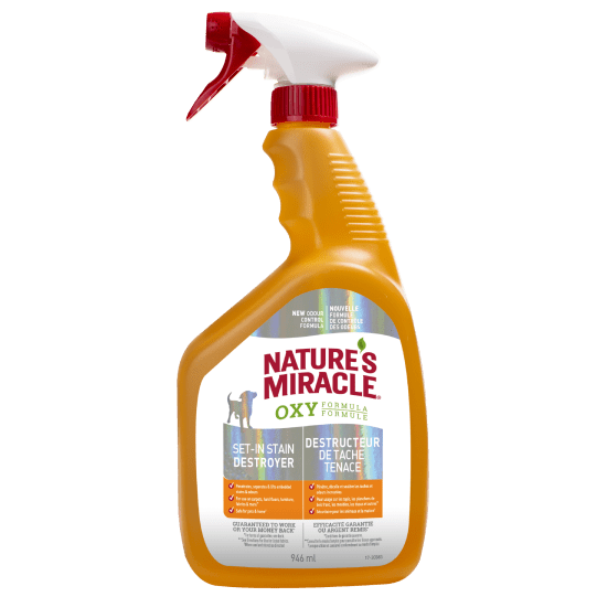 Nature's Miracle Oxy Formula Stain & Odor Destroyer for Dogs - Powerful Pet Urine & Mess Cleaner for Carpets, Floors & Furniture
