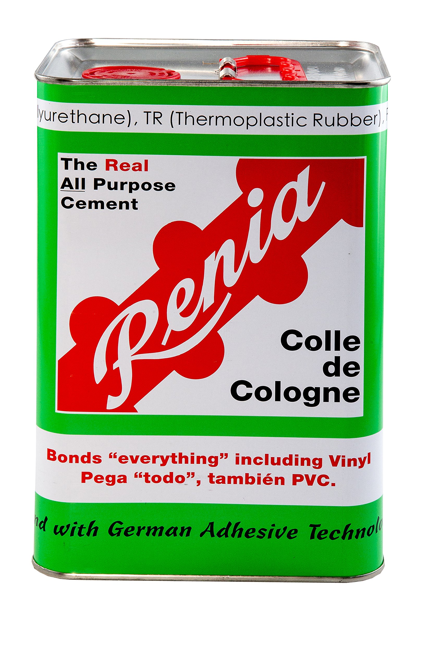 Premium Renia Colle de Cologne All-Purpose Cement Contact Adhesive (1 Gallon) - Strong Bonding for Wood, Leather, Rubber & More - Ideal for DIY Projects, Repairs & Crafting