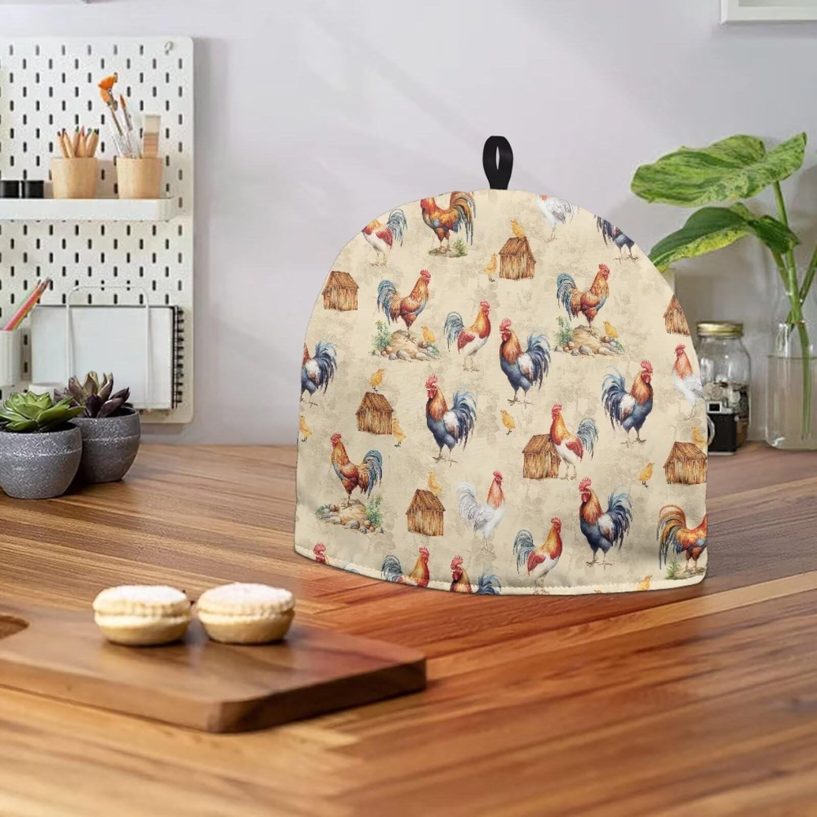 Rooster Tea Cozy - Insulated Tea Pot Cover for Keeping Tea Warm - Cute Kitchen Accessory & Home Decor - Perfect for Afternoon Tea, English Breakfast, and Cozy Kitchen Decor