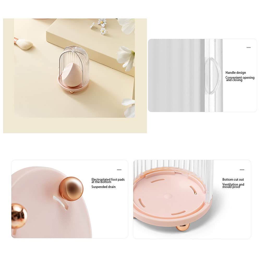 Premium Makeup Sponge Holder & Travel Case with Translucent Lid - Blender Storage Container for Beauty Sponges | Perfect for Travel, Gym, and On-the-Go Makeup Touch-Ups