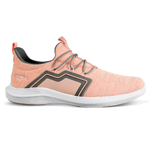 KR Strikeforce The Milan Coral/Grey Women's Athletic Bowling Shoes - Lightweight & Comfortable for League Play & Tournament Bowling