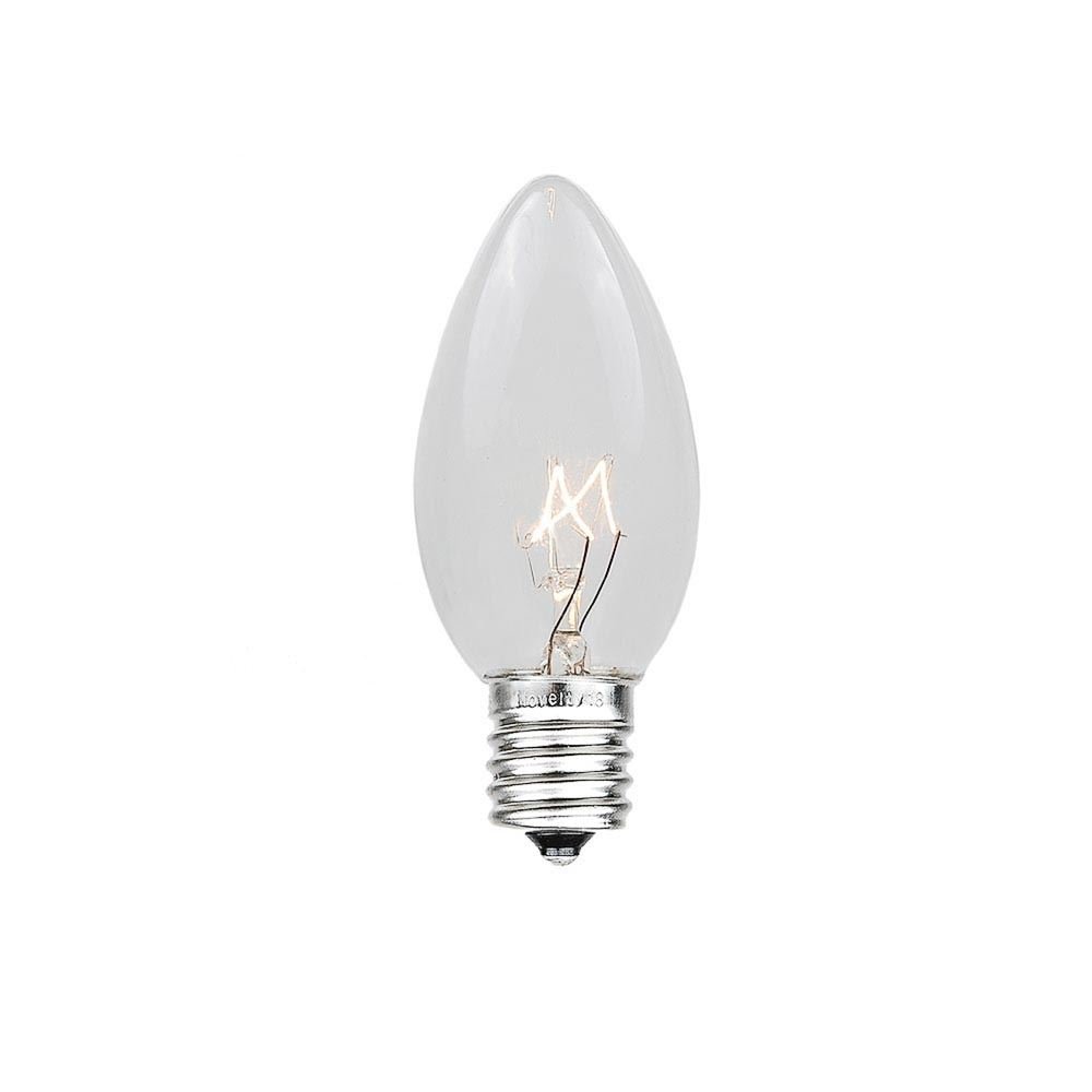 500 Pack C7/E12 Candelabra Base Christmas Lights - 5W Clear Outdoor Replacement Bulbs for Holiday Decorations, Tree Trimming, and Festive Home Lighting