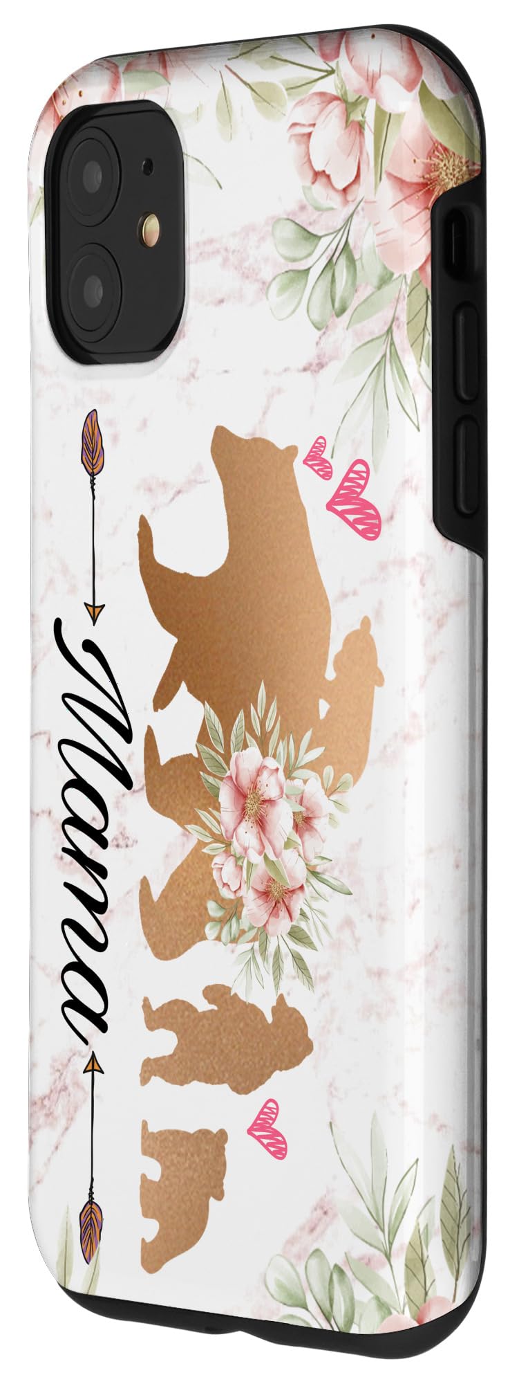 iPhone 11 Mama Bear & Cubs Phone Grip Case for Mom with 3 Kids - Secure Hold for Parenting, Shopping, and Outdoor Activities