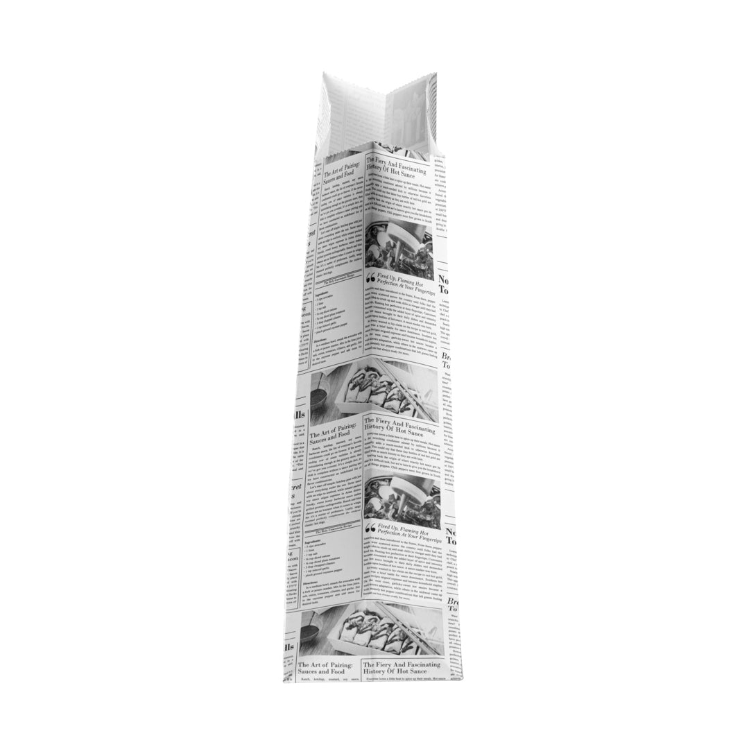 Eco-Friendly Newsprint Paper Bags - 4 lb Capacity, 5 x 3.25 x 9.5 Inches - Pack of 100 - Perfect for Grocery Shopping, Retail Packaging & Gift Bags